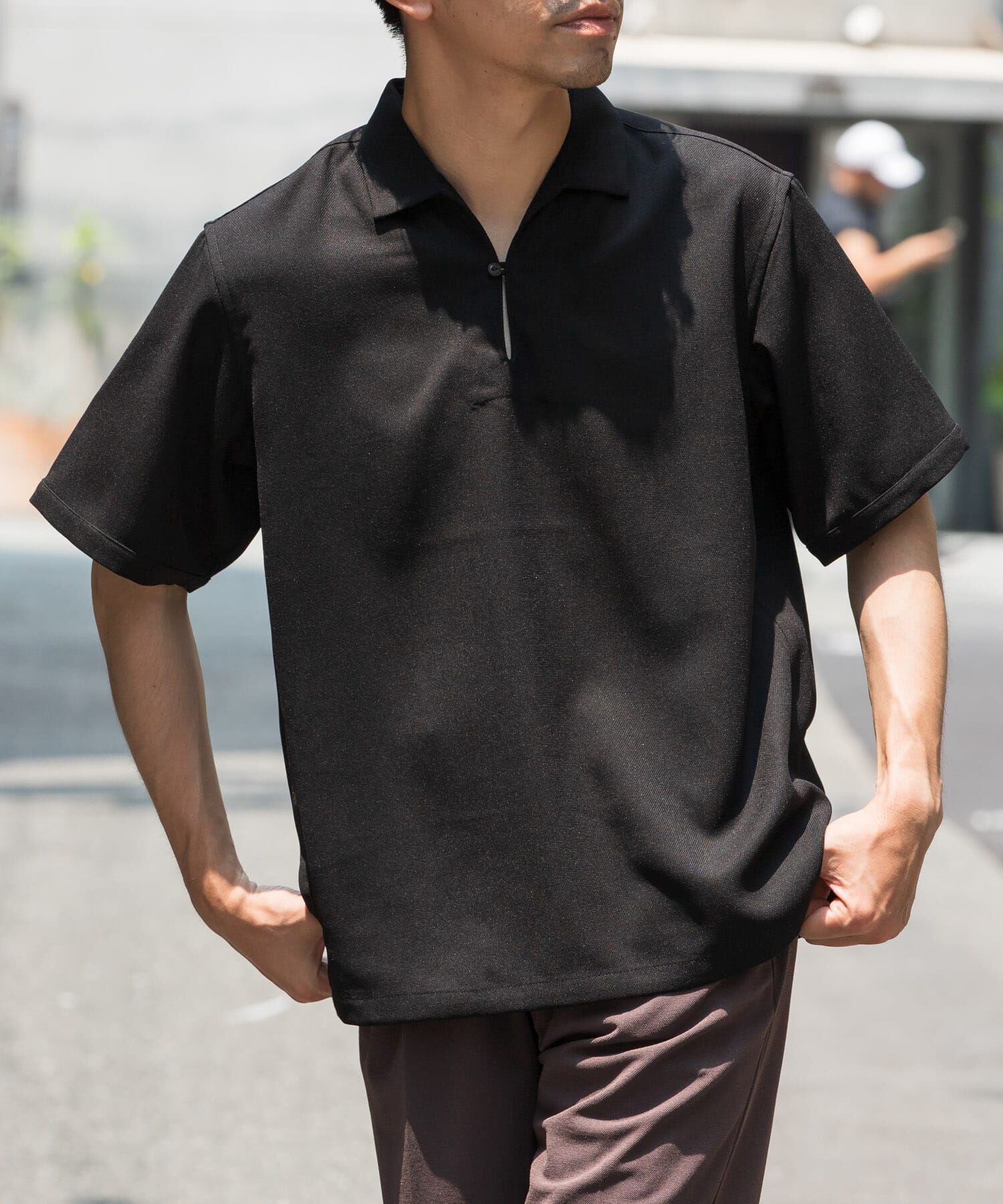 URBAN RESEARCH ROSSO「『WEB限定』『セットアップ対応』パナマ風スキッパーシャツ」|シャツ・ブラウス|