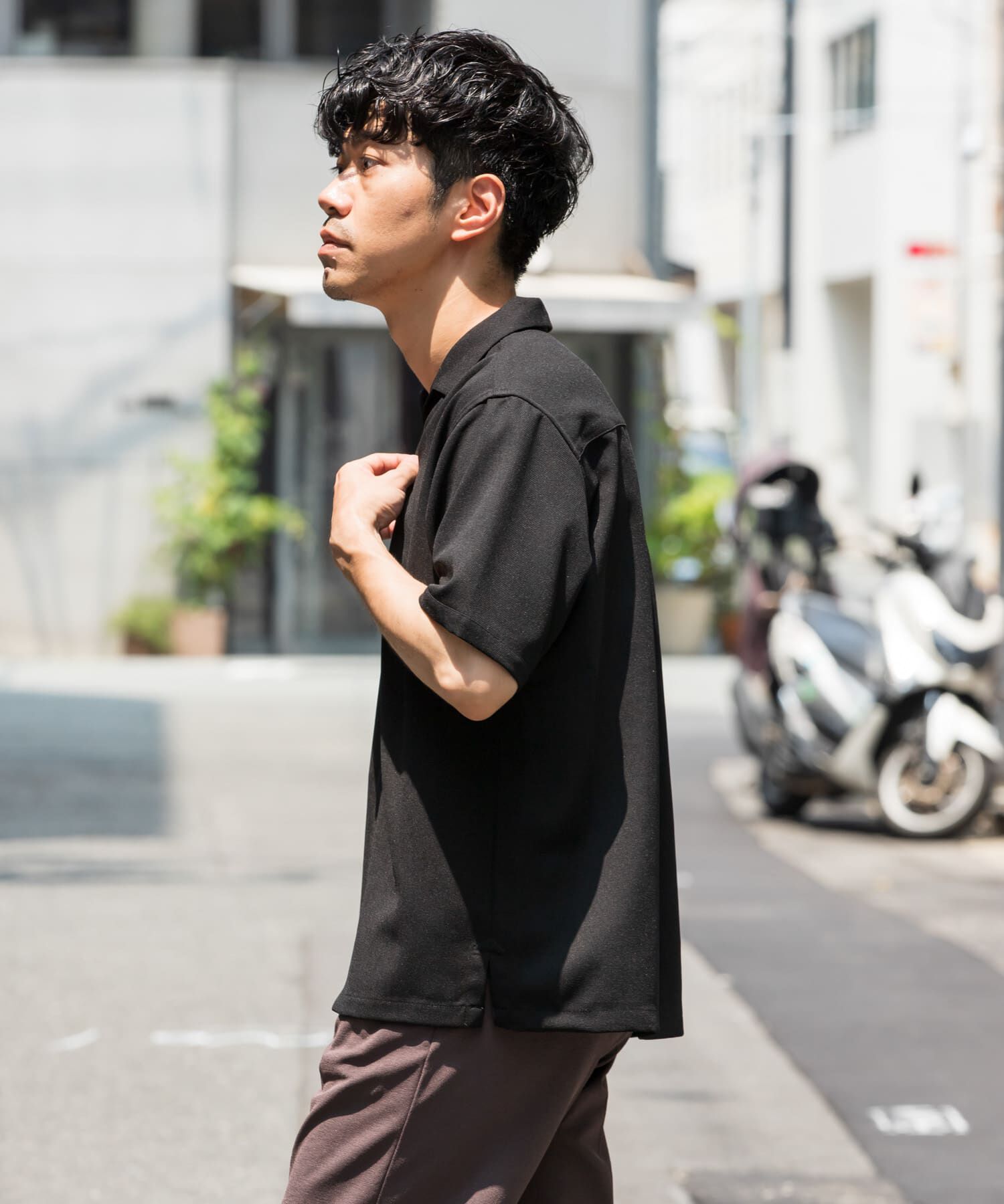 URBAN RESEARCH ROSSO「『WEB限定』『セットアップ対応』パナマ風スキッパーシャツ」|シャツ・ブラウス|