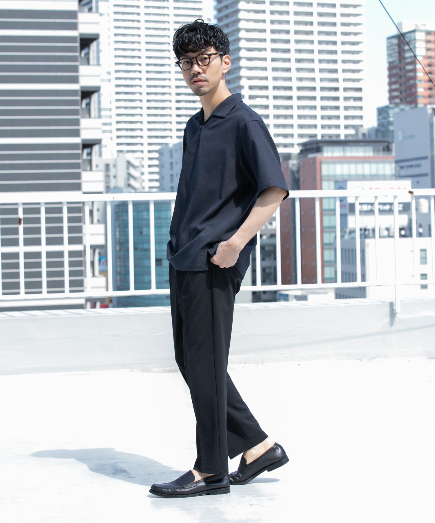 URBAN RESEARCH ROSSO「『WEB限定』『セットアップ対応』パナマ風スキッパーシャツ」|シャツ・ブラウス|