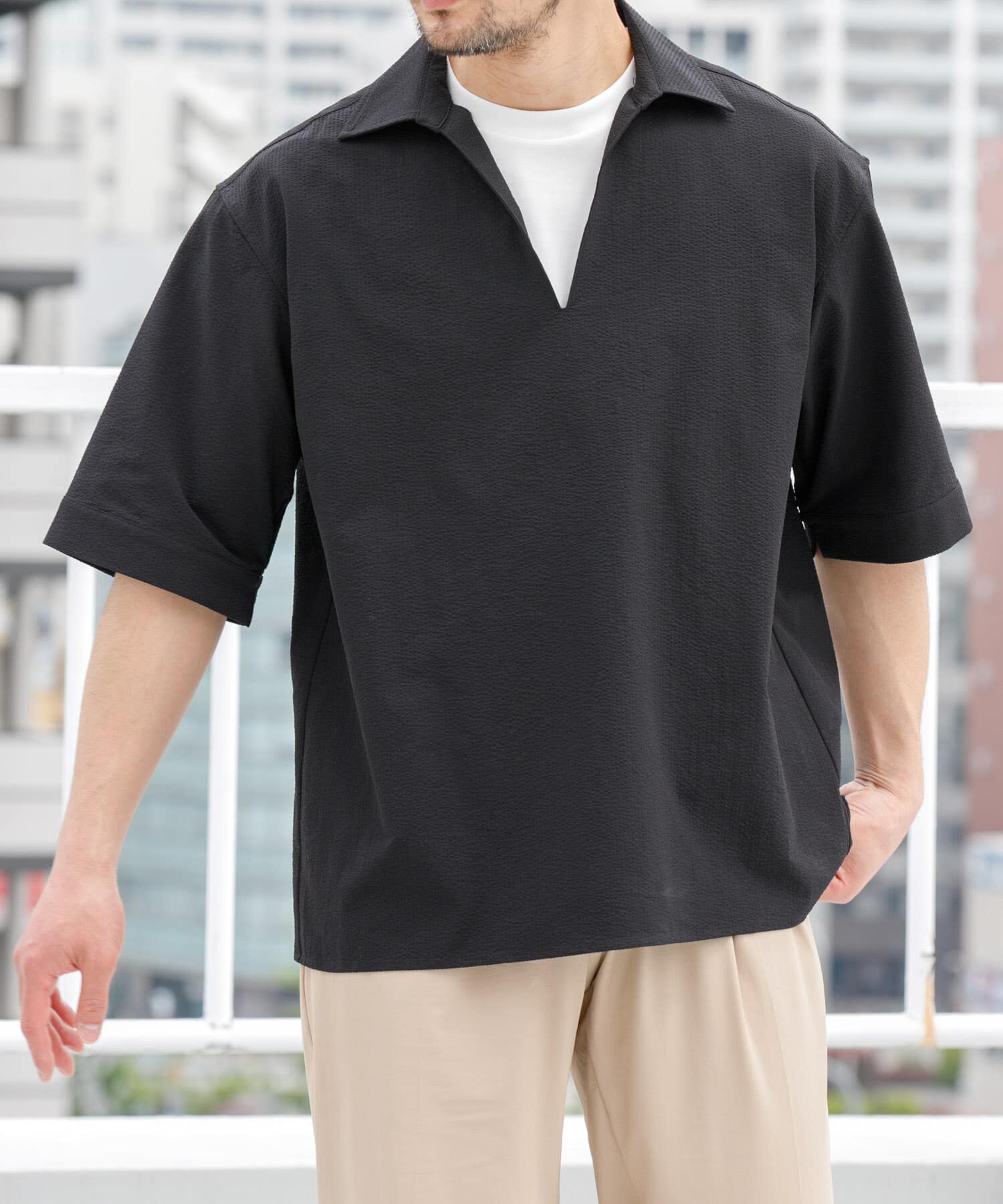 URBAN RESEARCH ROSSO「『WEB限定』『ｾｯﾄｱｯﾌﾟ対応/XLｻｲｽﾞあり』ｼｱｻｯｶｰｽｷｯﾊ 」|シャツ・ブラウス|