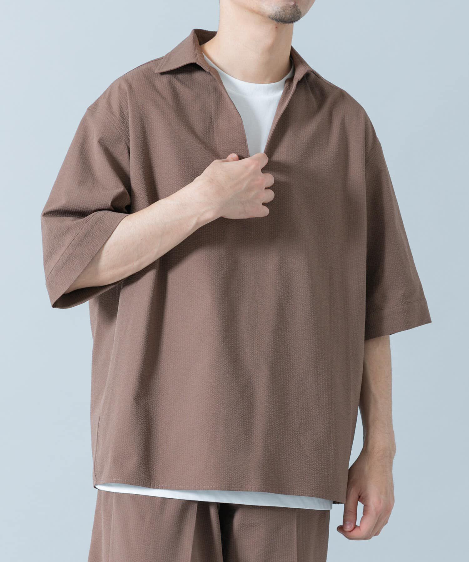 URBAN RESEARCH ROSSO「『WEB限定』『ｾｯﾄｱｯﾌﾟ対応/XLｻｲｽﾞあり』ｼｱｻｯｶｰｽｷｯﾊ 」|シャツ・ブラウス|