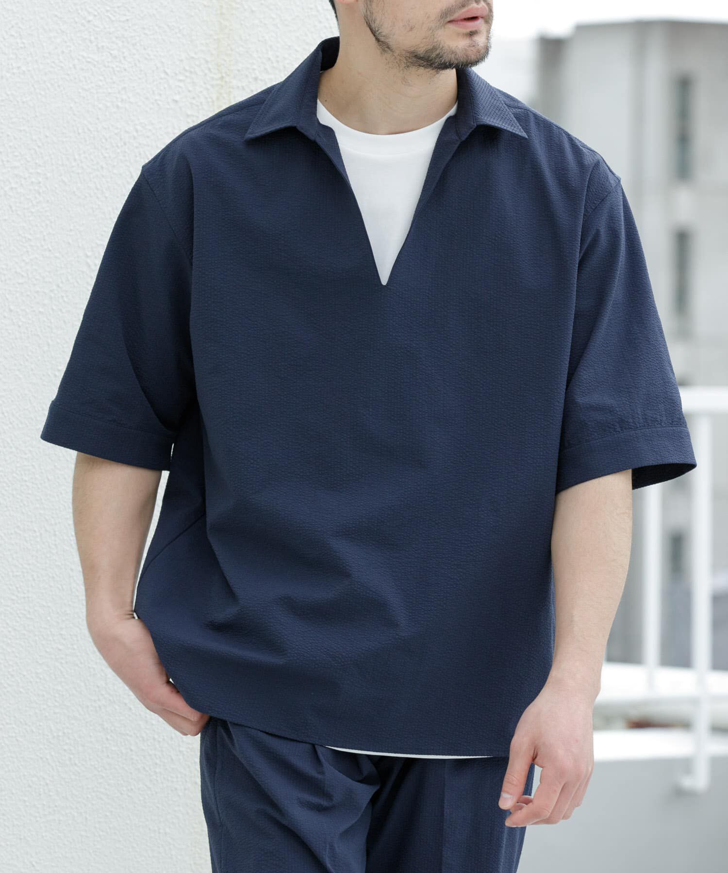 URBAN RESEARCH ROSSO「『WEB限定』『ｾｯﾄｱｯﾌﾟ対応/XLｻｲｽﾞあり』ｼｱｻｯｶｰｽｷｯﾊ 」|シャツ・ブラウス|