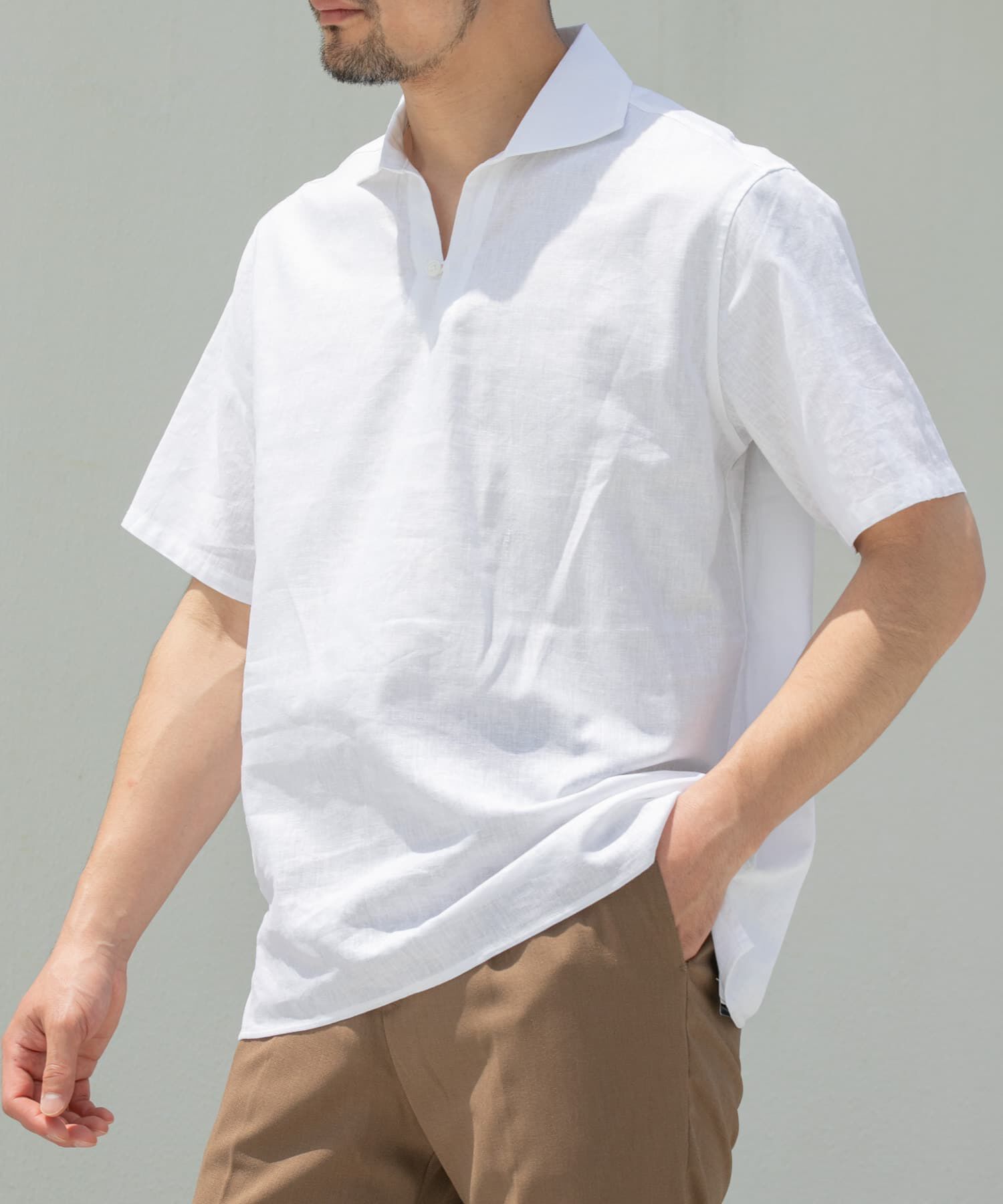 URBAN RESEARCH ROSSO「『XLサイズあり』リラックスコットンリネンスキッパーシャツ」|シャツ・ブラウス|