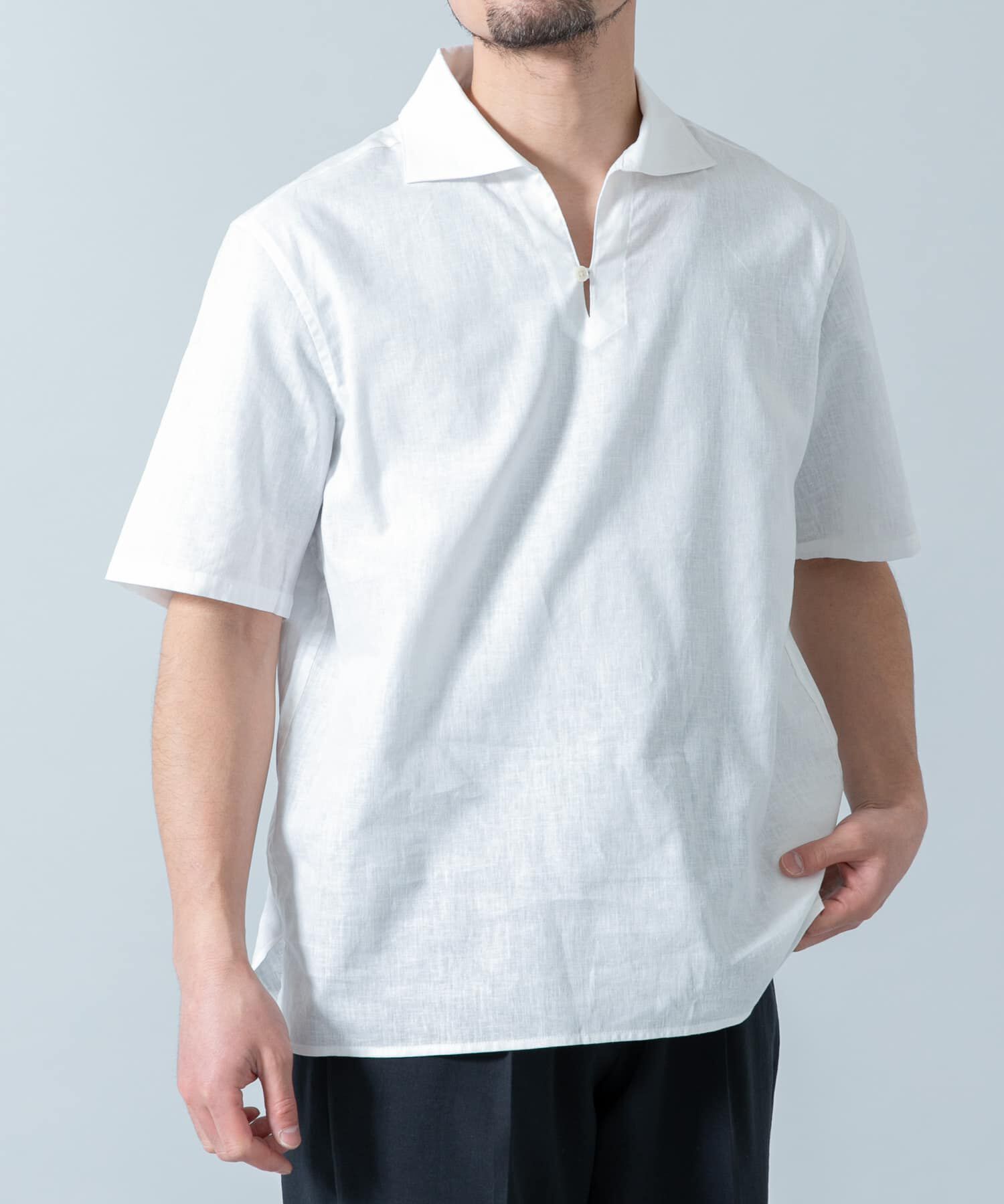 URBAN RESEARCH ROSSO「『XLサイズあり』リラックスコットンリネンスキッパーシャツ」|シャツ・ブラウス|