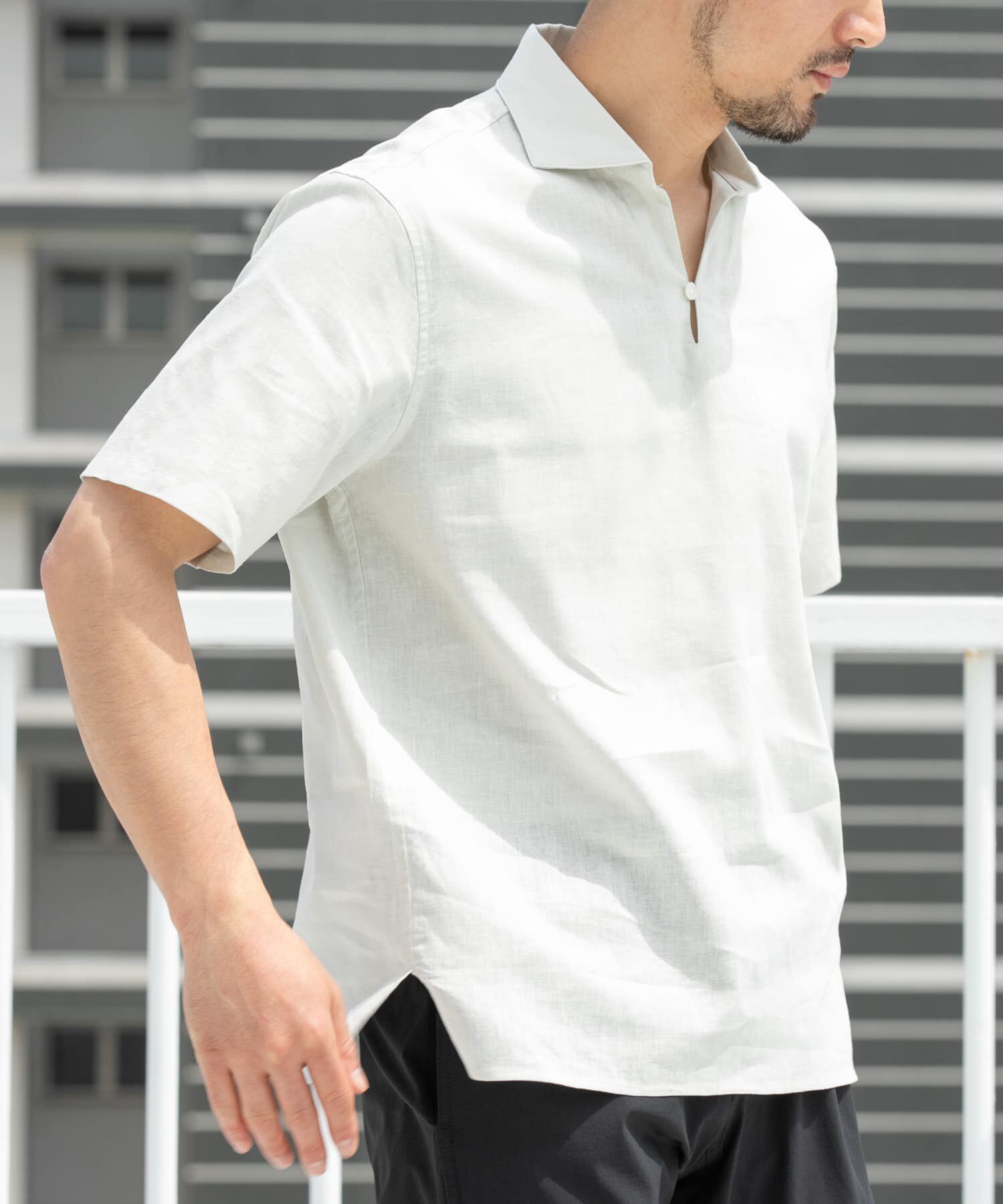 URBAN RESEARCH ROSSO「『XLサイズあり』リラックスコットンリネンスキッパーシャツ」|シャツ・ブラウス|