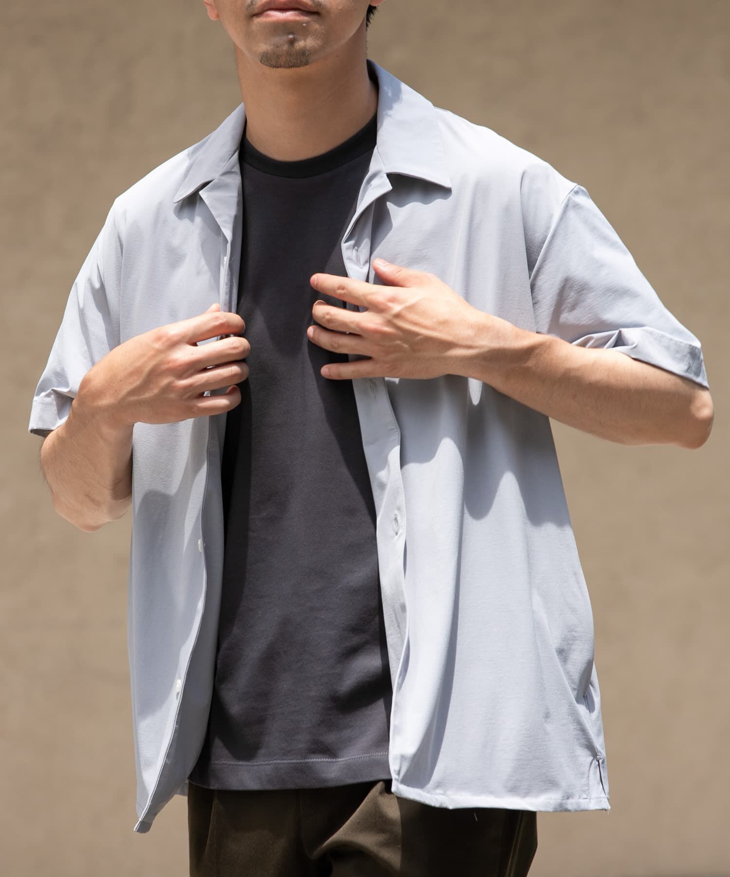 URBAN RESEARCH ROSSO「『ｾｯﾄｱｯﾌﾟ対応』『XLｻｲｽﾞあり』ｸｰﾙｷｰﾌﾟｼｮｰﾄｽﾘ  」|シャツ・ブラウス|ライトグレー