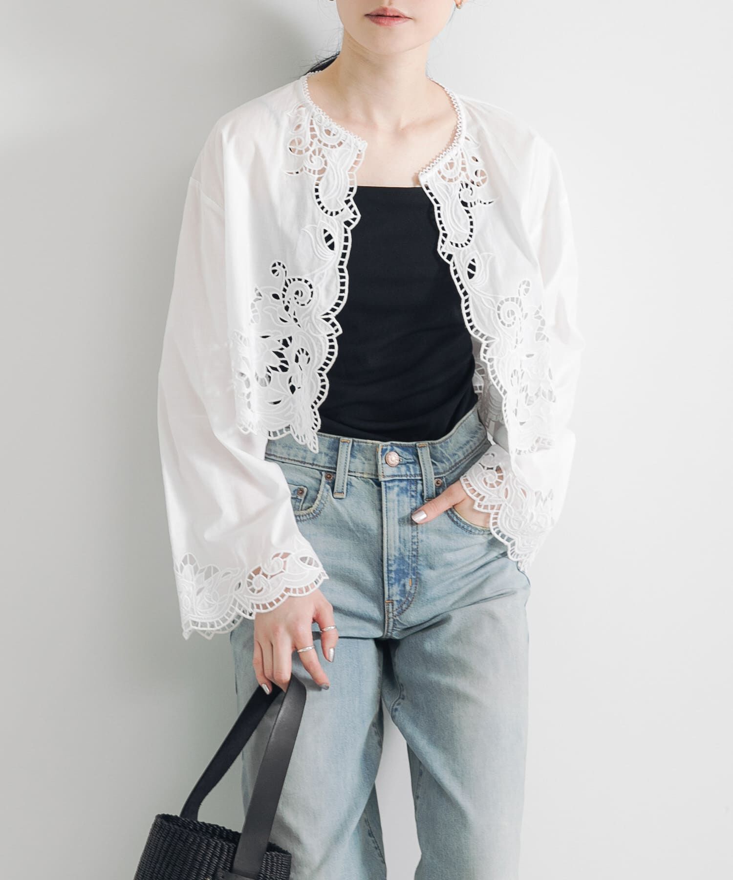 URBAN RESEARCH「カットワークレース刺繍ブラウス」|シャツ・ブラウス|