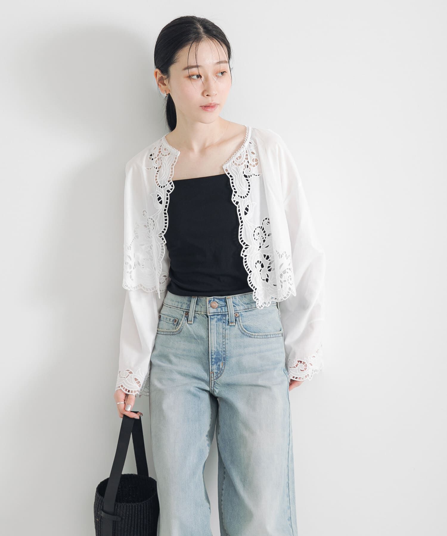 URBAN RESEARCH「カットワークレース刺繍ブラウス」|シャツ・ブラウス|