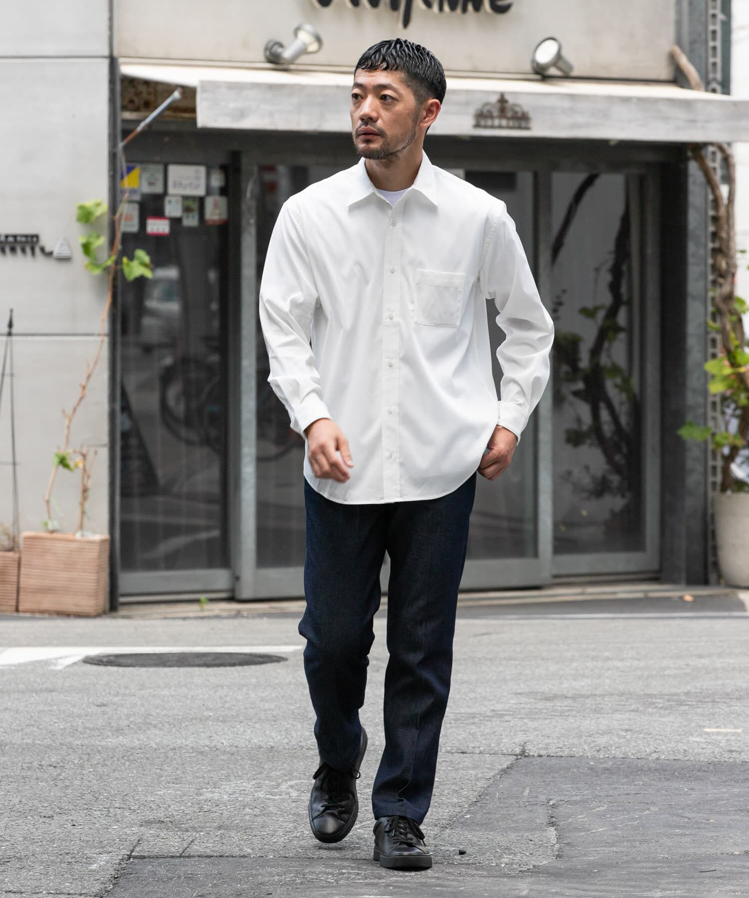 URBAN RESEARCH ROSSO「『XLサイズあり』ストレッチワッシャーロングスリーブシャツ」|シャツ・ブラウス|