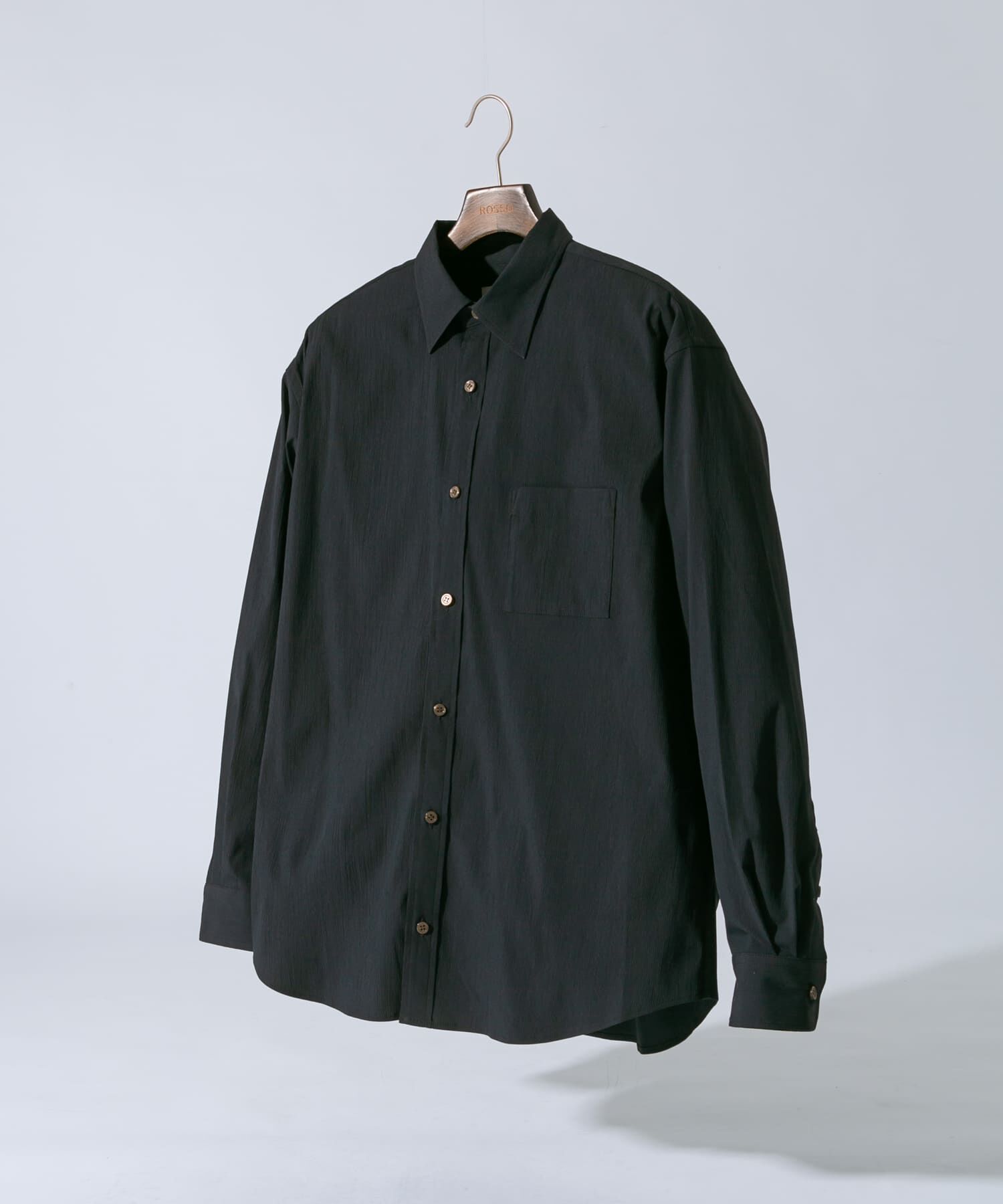 URBAN RESEARCH ROSSO「『XLサイズあり』ストレッチワッシャーロングスリーブシャツ」|シャツ・ブラウス|ネイビー