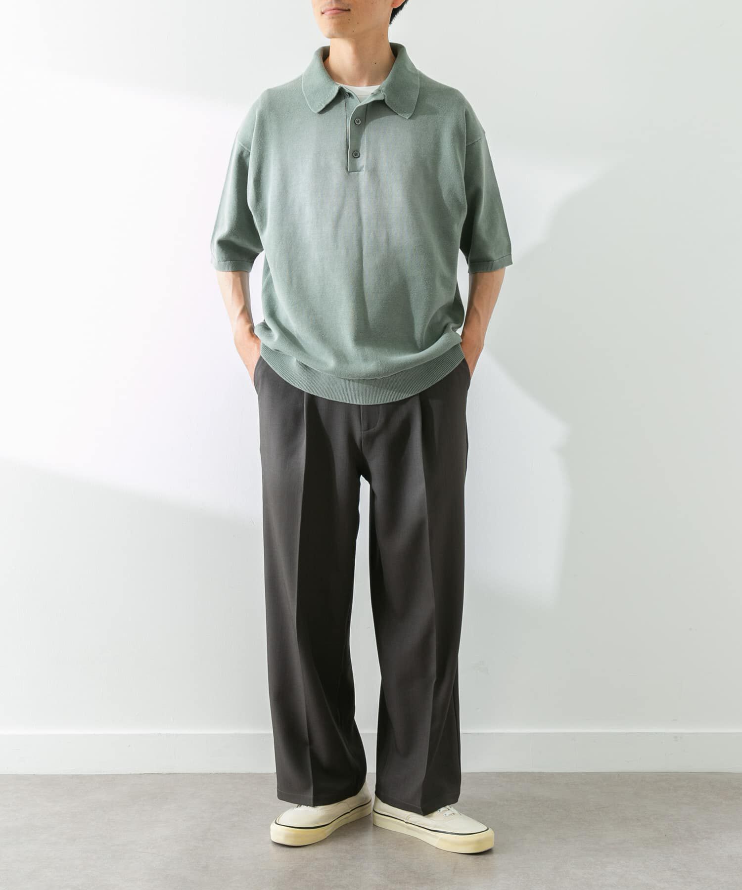 Sonny Label 「ピグメントニットポロシャツ」|ニット・セーター|