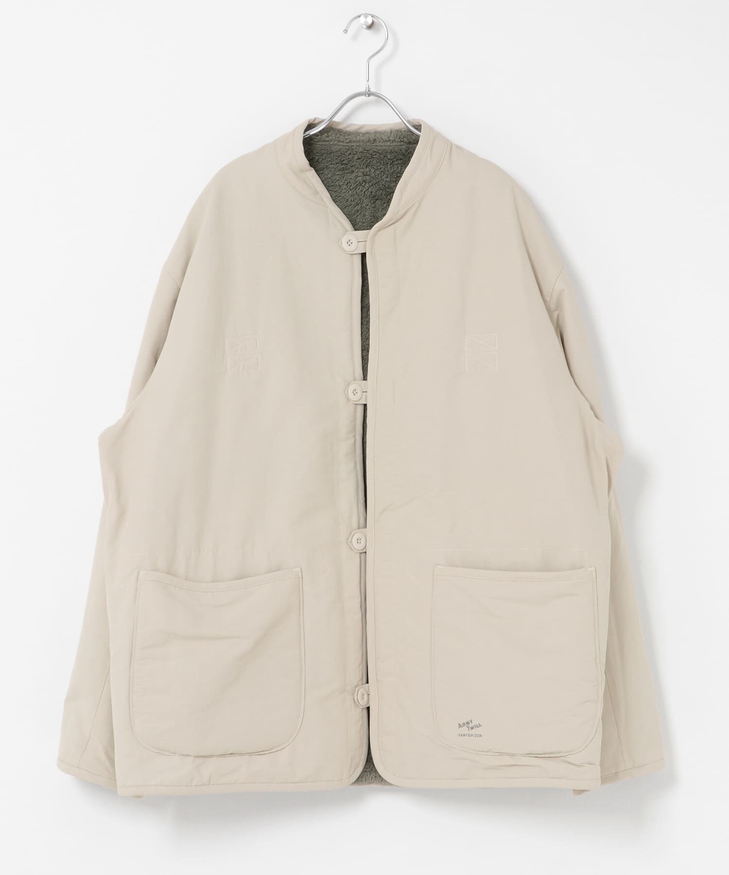 Sonny Label 「『別注』ARMY TWILL&times;Sonny Label　Reversible Jacket」|ノーカラーコート|
