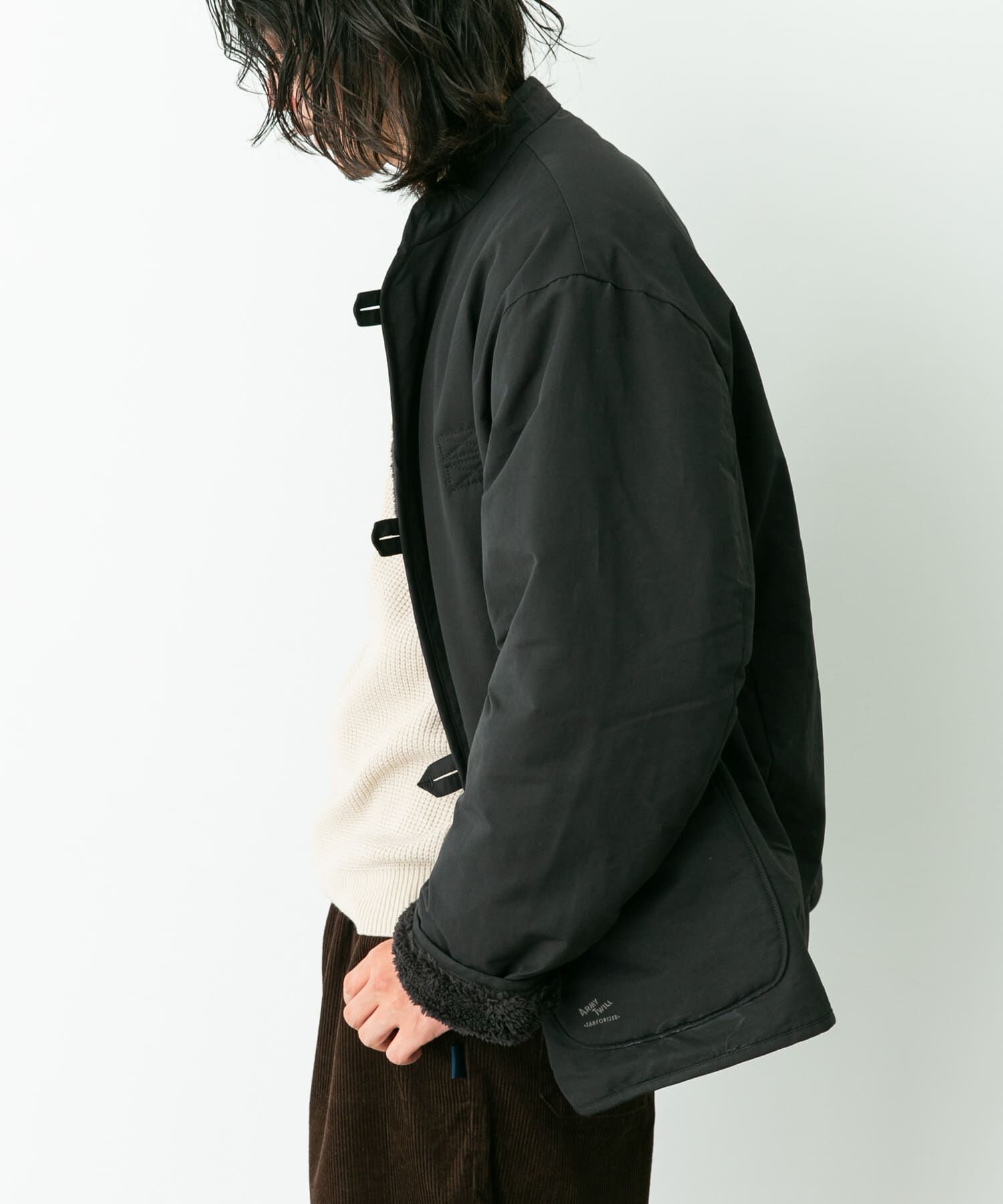 Sonny Label 「『別注』ARMY TWILL&times;Sonny Label　Reversible Jacket」|ノーカラーコート|