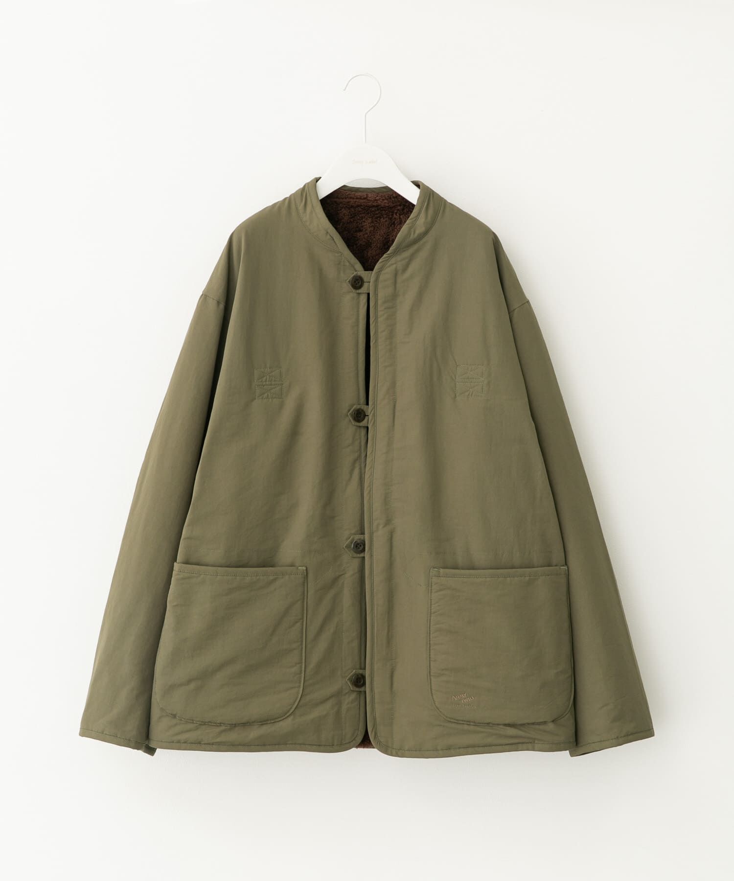 Sonny Label 「『別注』ARMY TWILL&times;Sonny Label　Reversible Jacket」|ノーカラーコート|カーキ