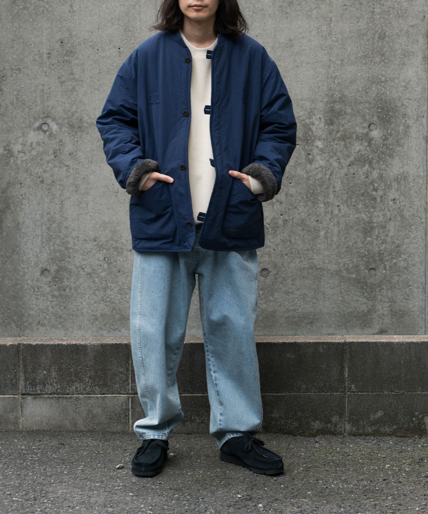Sonny Label 「『別注』ARMY TWILL&times;Sonny Label　Reversible Jacket」|ノーカラーコート|