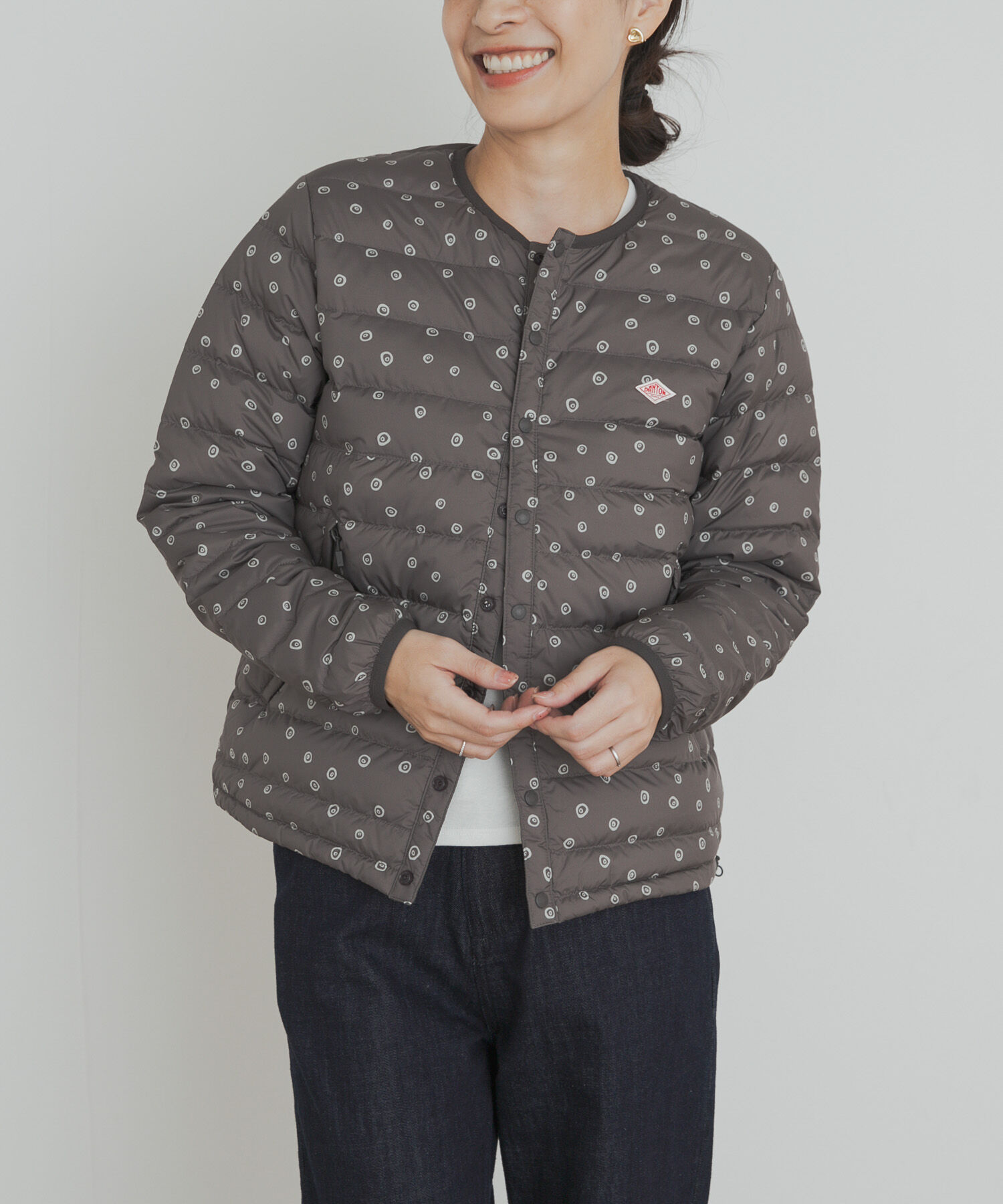 URBAN RESEARCH DOORS「DANTON　INNERDOWN CREWNECKJACKET」|ダウン|グレー系その他