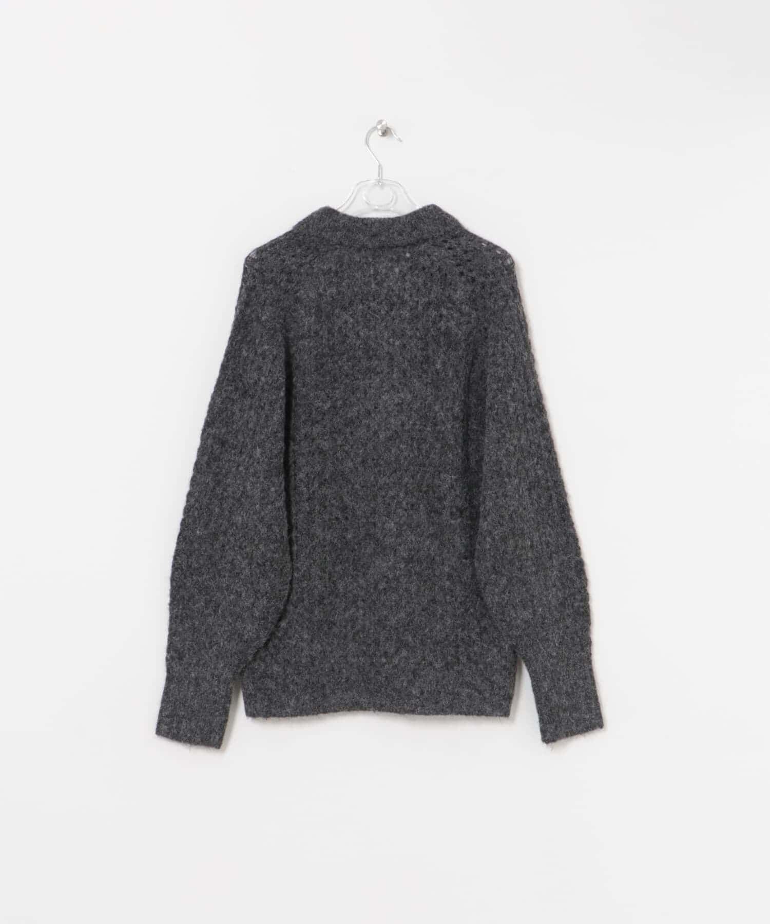 LAATO「mesh knit polo cardigan」|カーディガン|