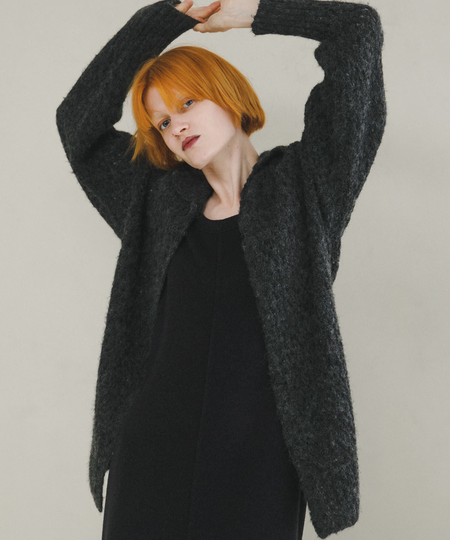 LAATO「mesh knit polo cardigan」|カーディガン|