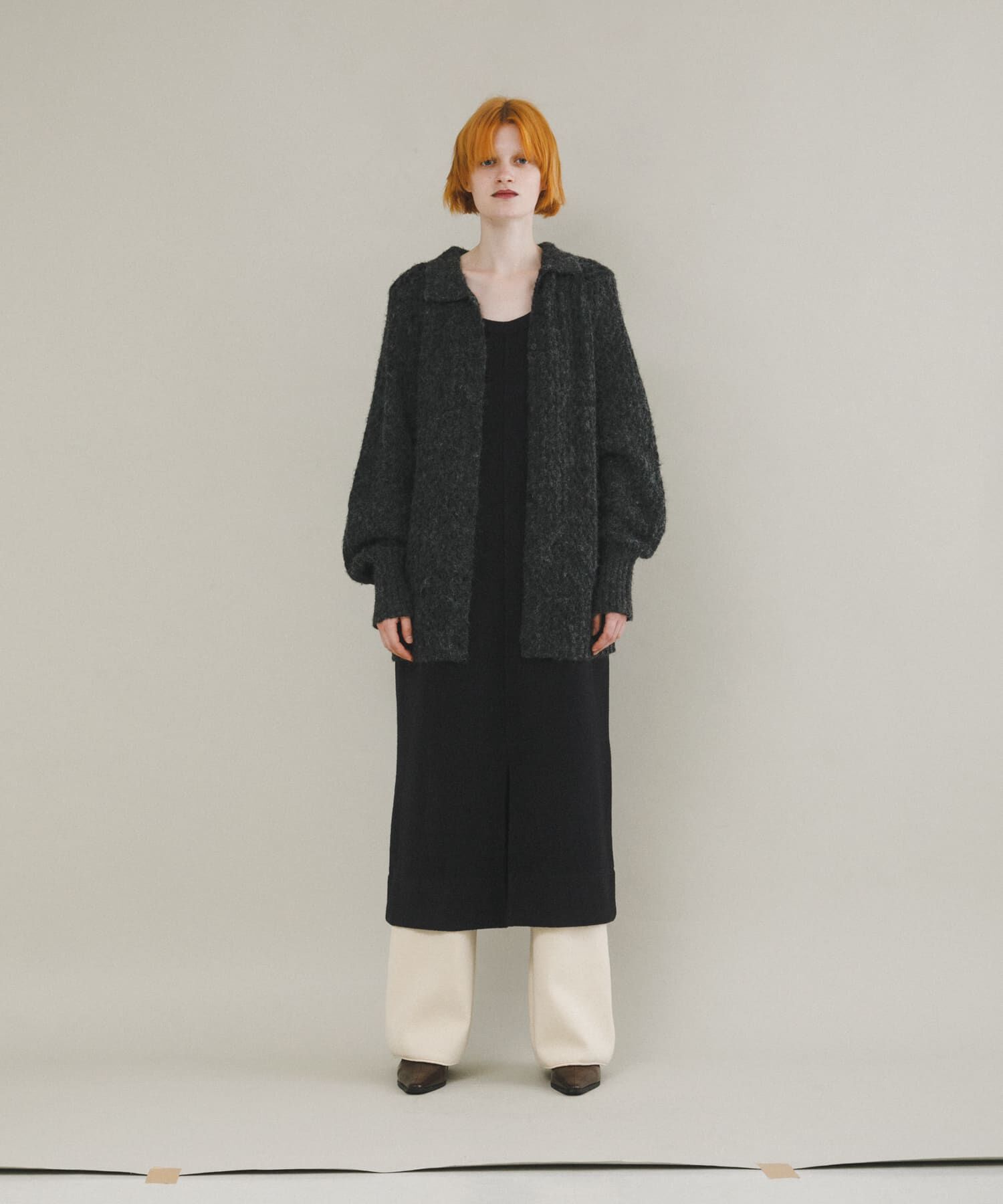 LAATO「mesh knit polo cardigan」|カーディガン|