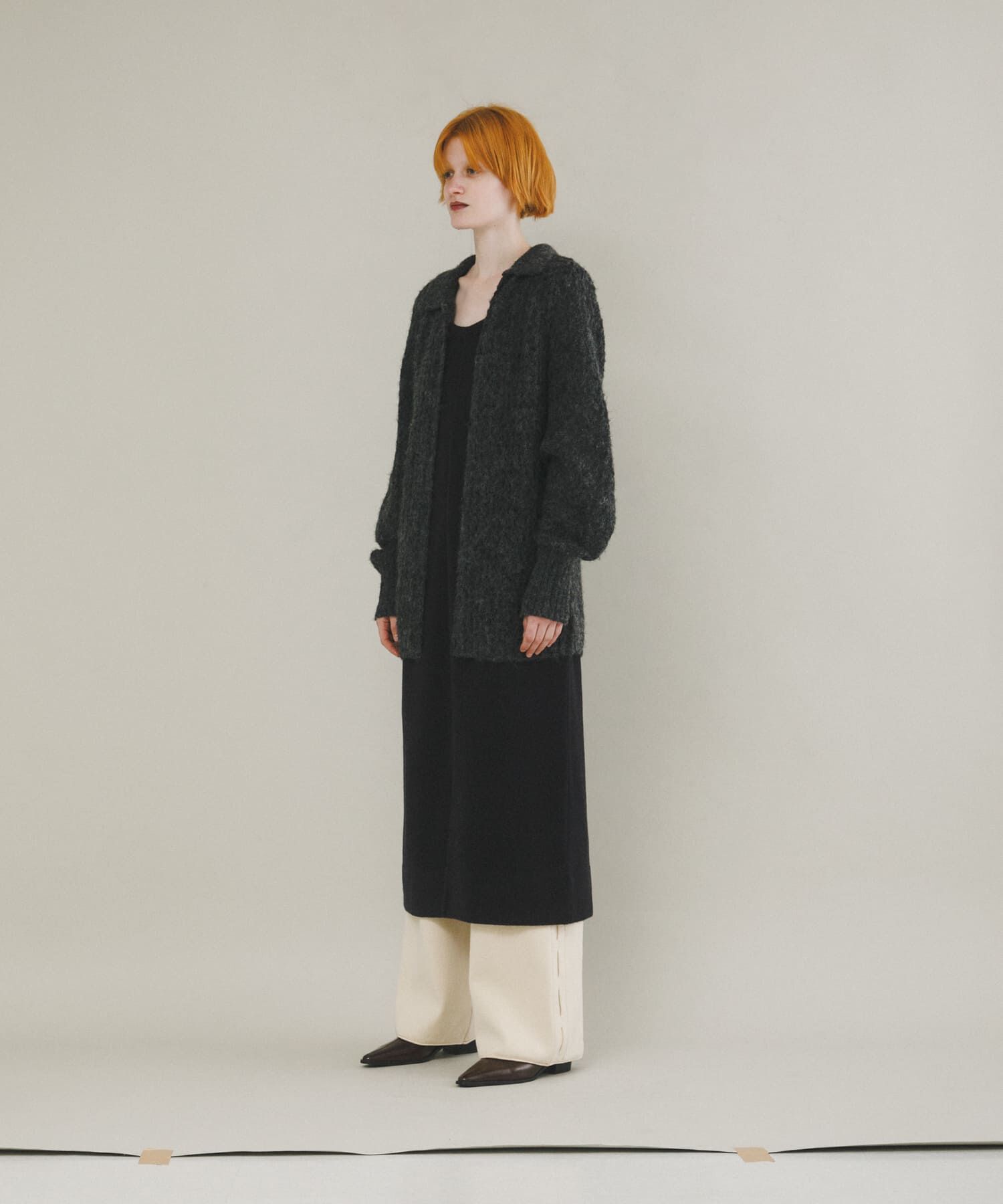 LAATO「mesh knit polo cardigan」|カーディガン|