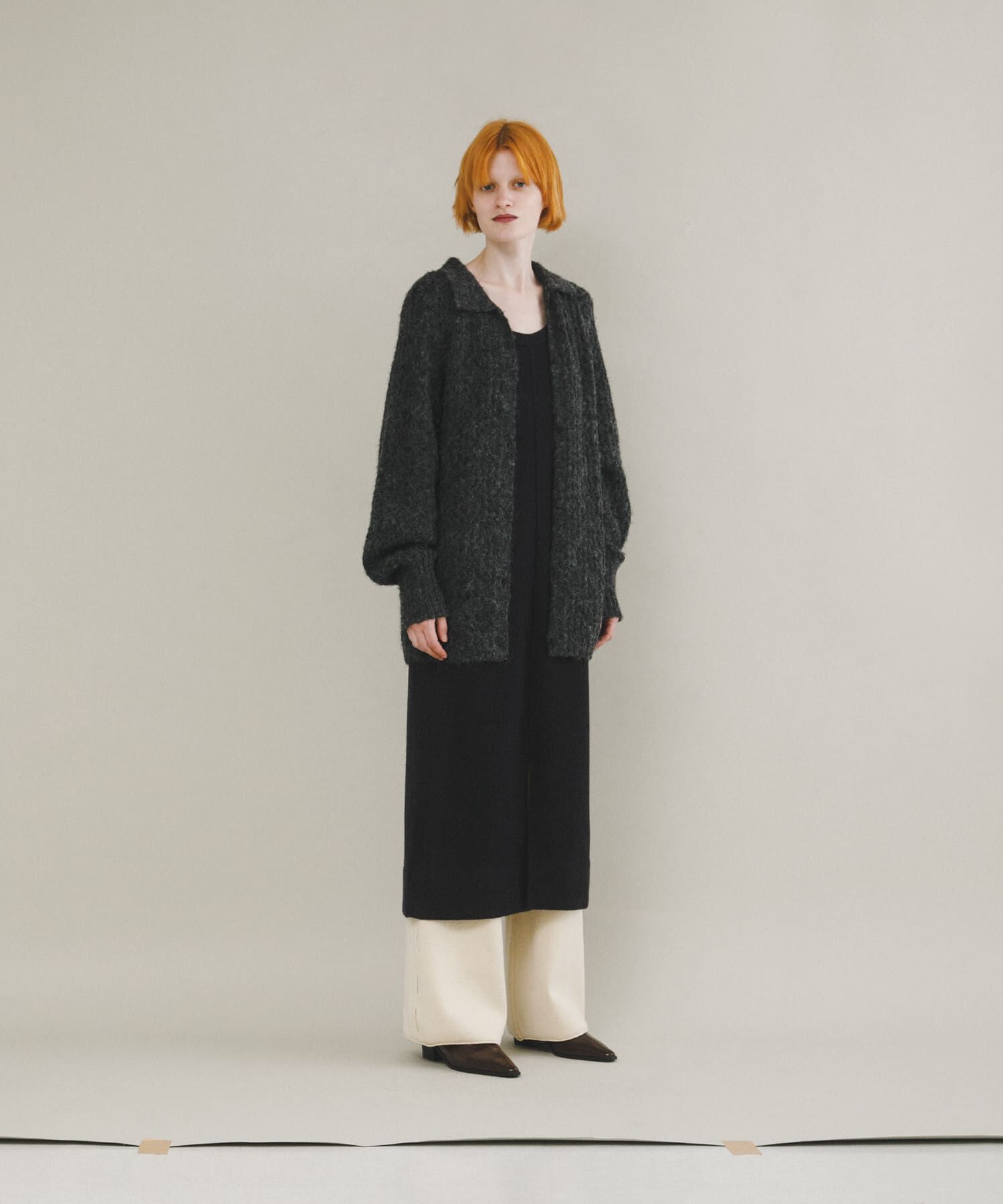 LAATO「mesh knit polo cardigan」|カーディガン|