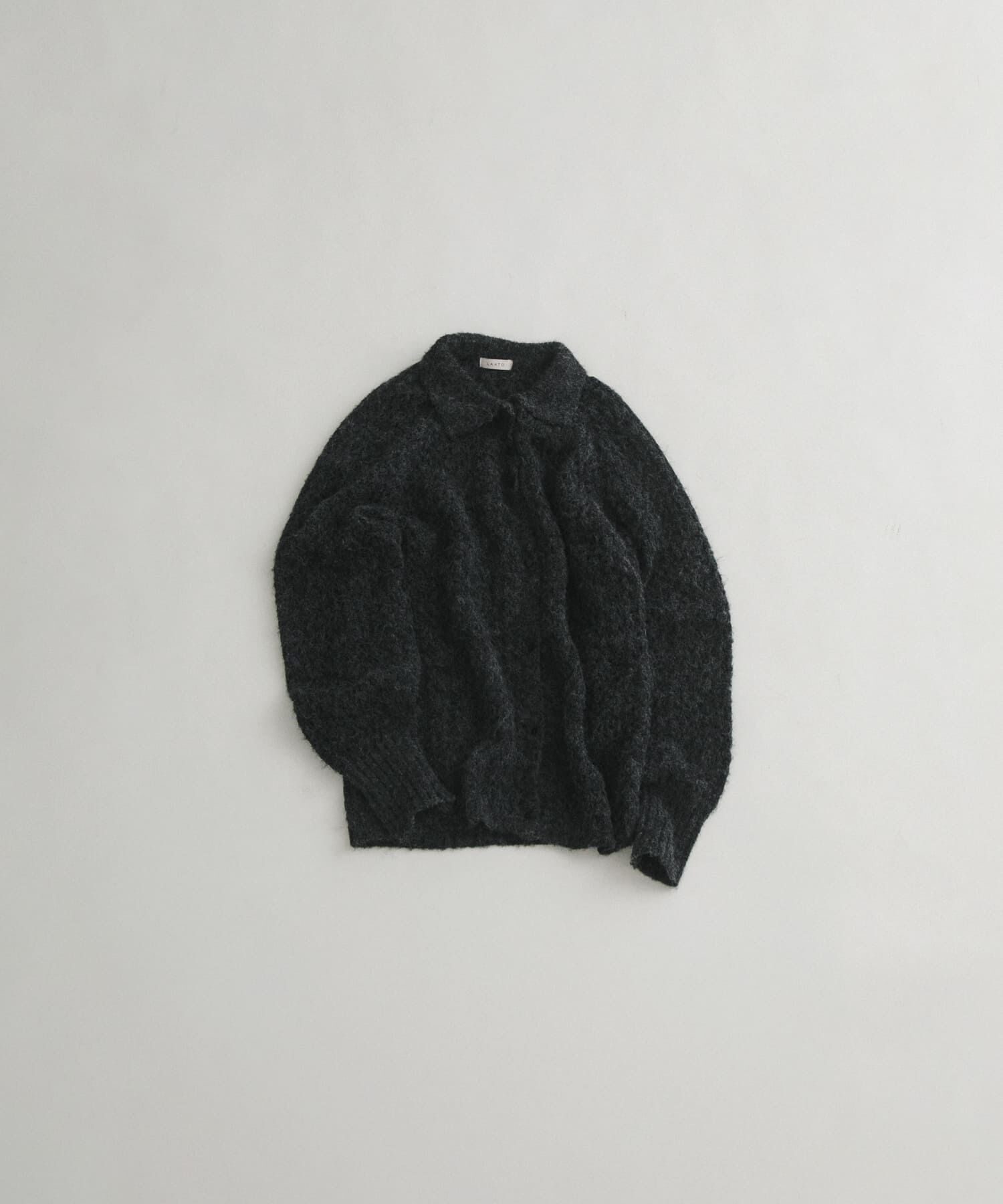 LAATO「mesh knit polo cardigan」|カーディガン|