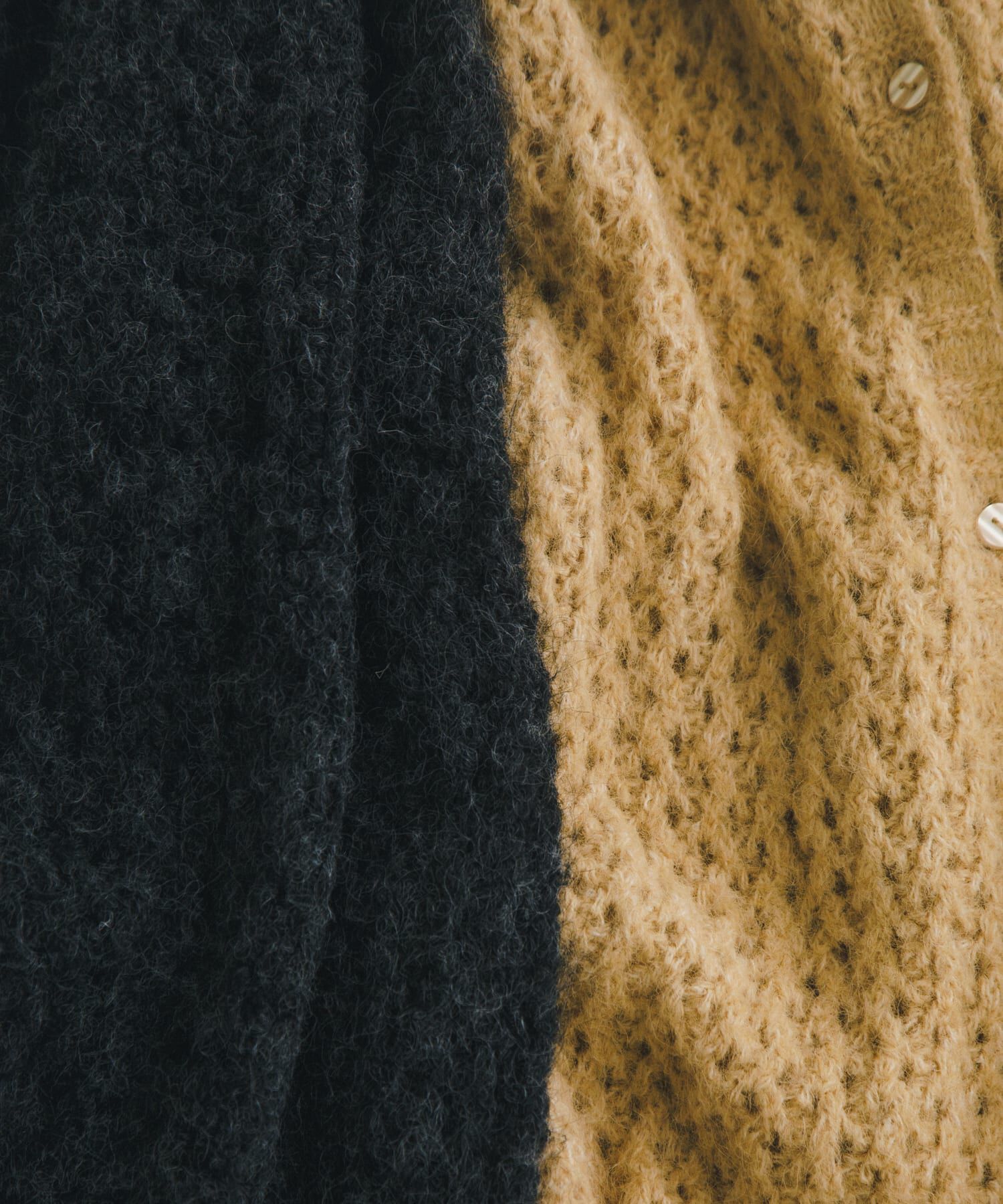 LAATO「mesh knit polo cardigan」|カーディガン|