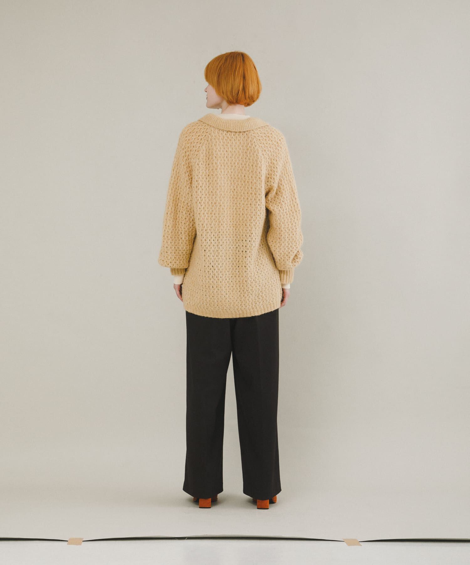 LAATO「mesh knit polo cardigan」|カーディガン|