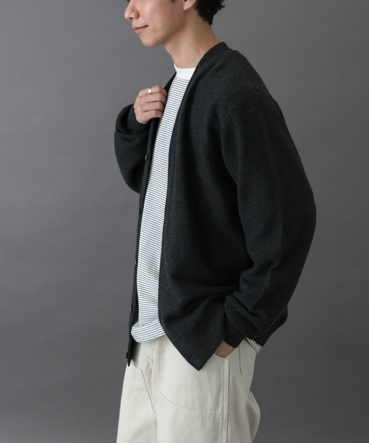 URBAN RESEARCH DOORS「FORK&SPOON　PROVORONE Vネックカーディガン」|カーディガン|