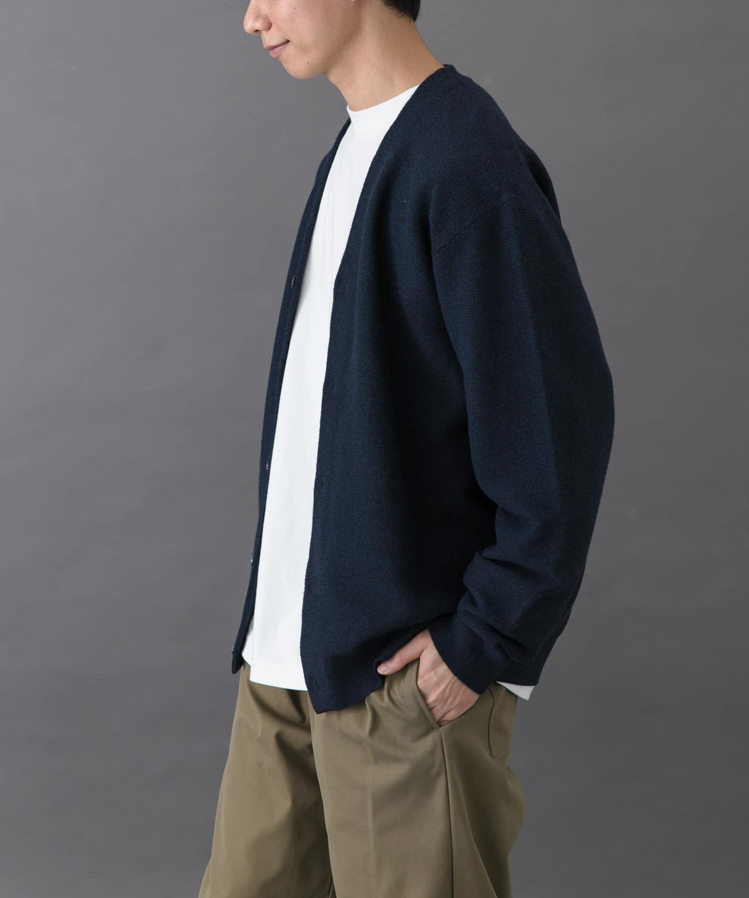 URBAN RESEARCH DOORS「FORK&SPOON　PROVORONE Vネックカーディガン」|カーディガン|