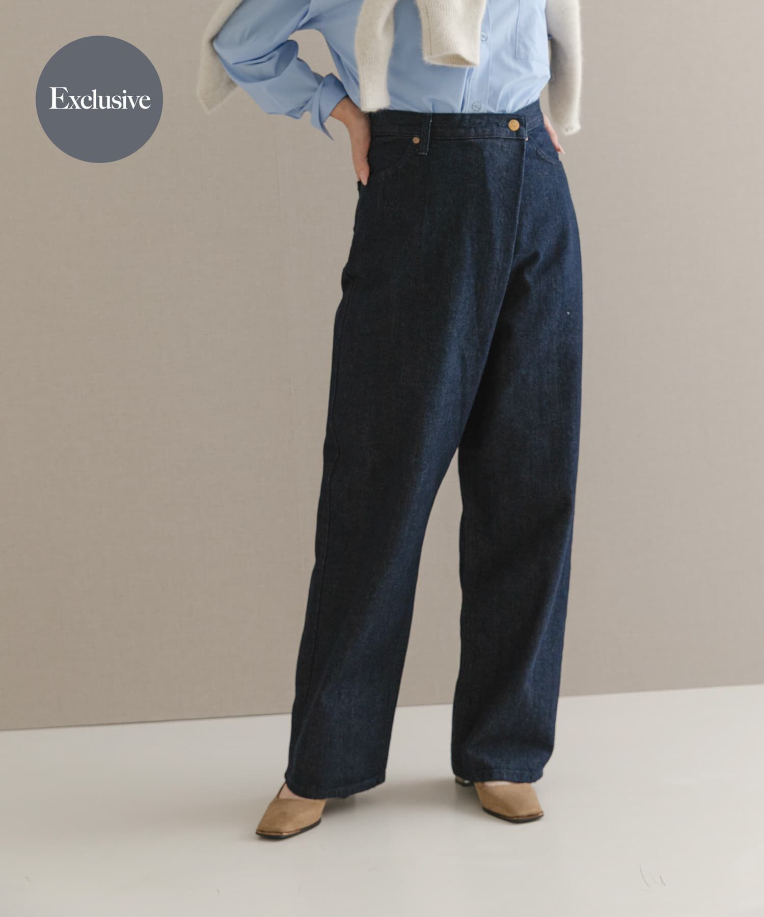 URBAN RESEARCH ROSSO「『別注』Lee&times;ROSSO　FRONT TUCK DENIM PANTS」|デニム|ワンウォッシュ