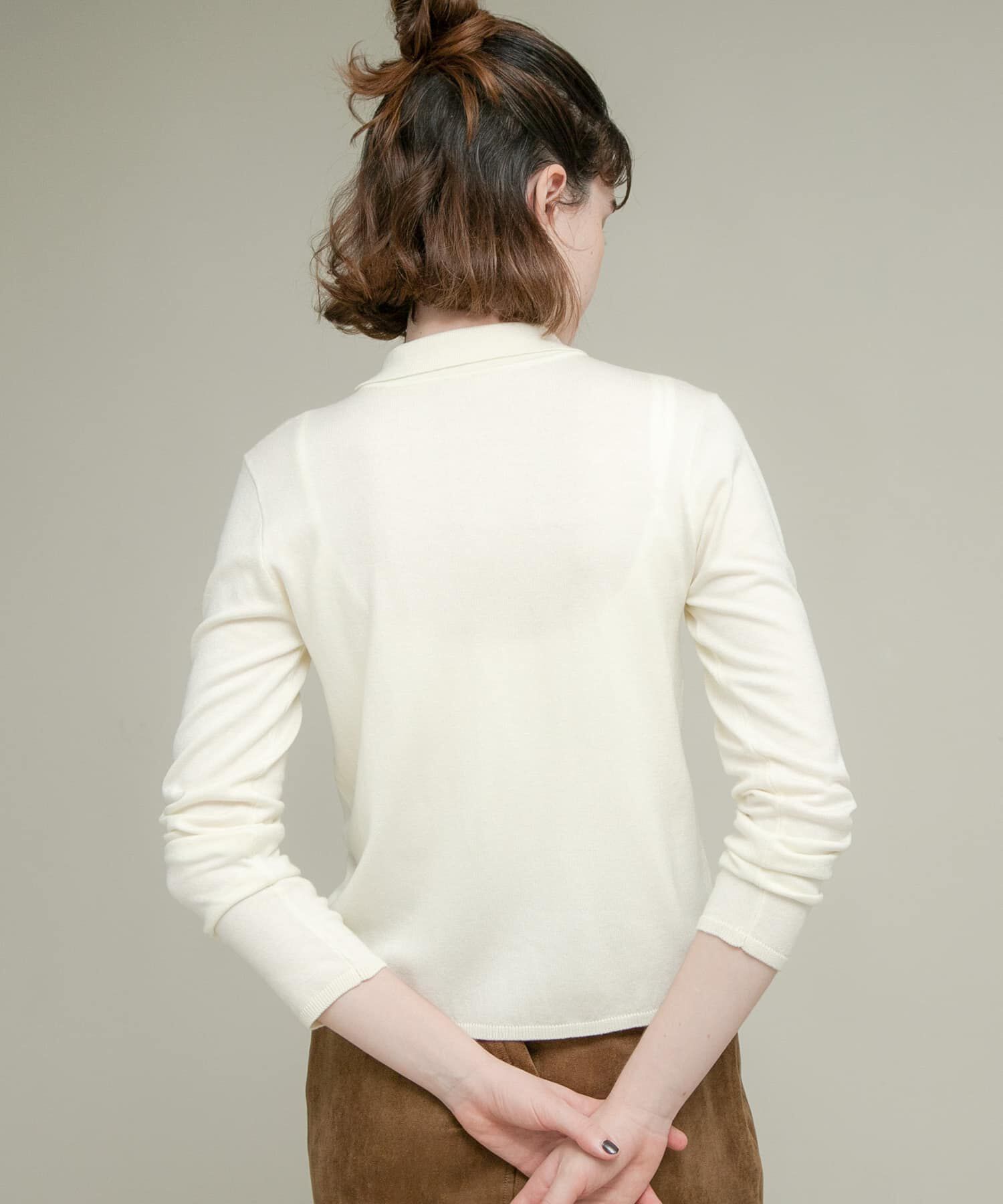 Sonny Label 「シルク混フリルニットシャツ」|ニット・セーター|