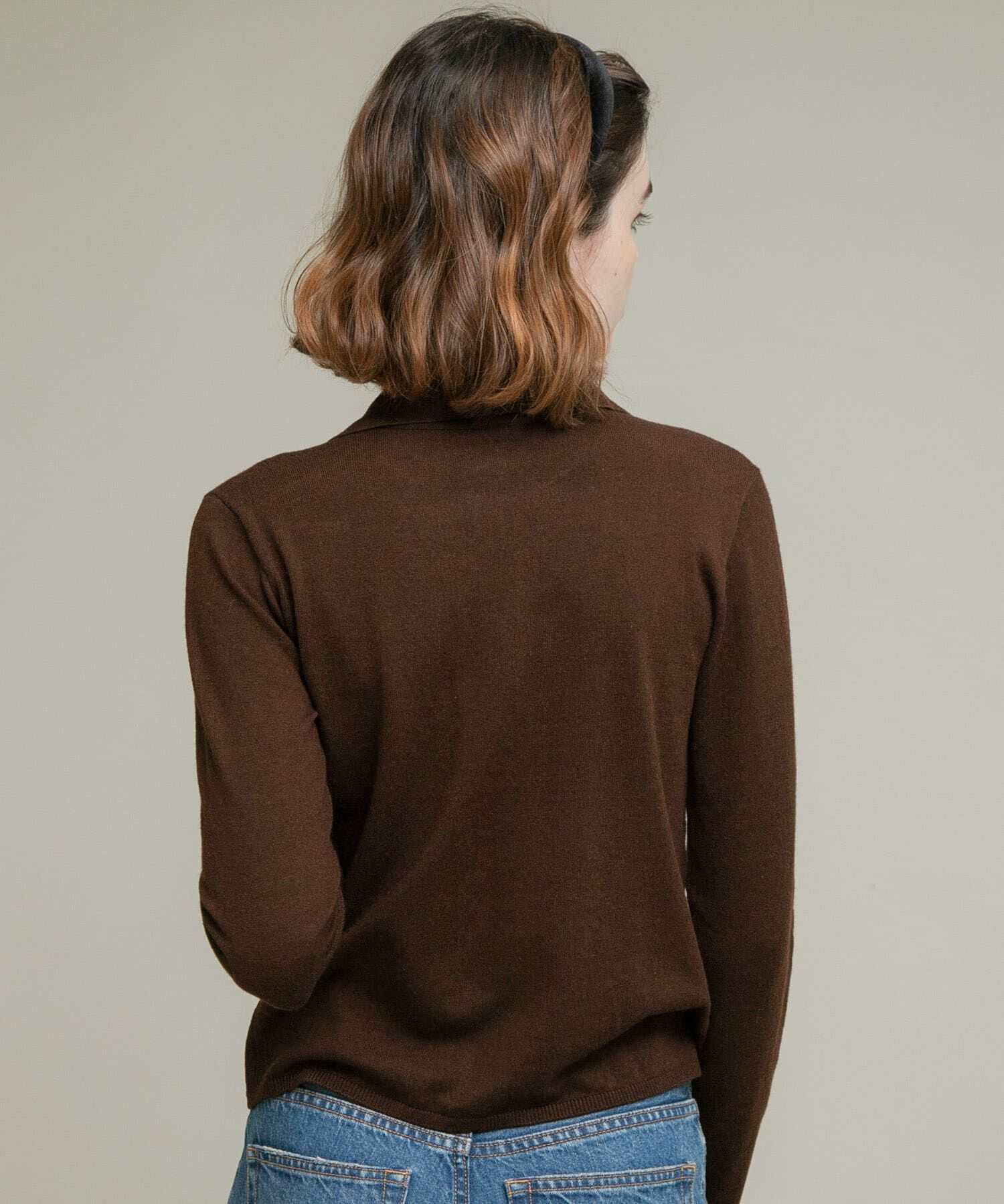 Sonny Label 「シルク混フリルニットシャツ」|ニット・セーター|