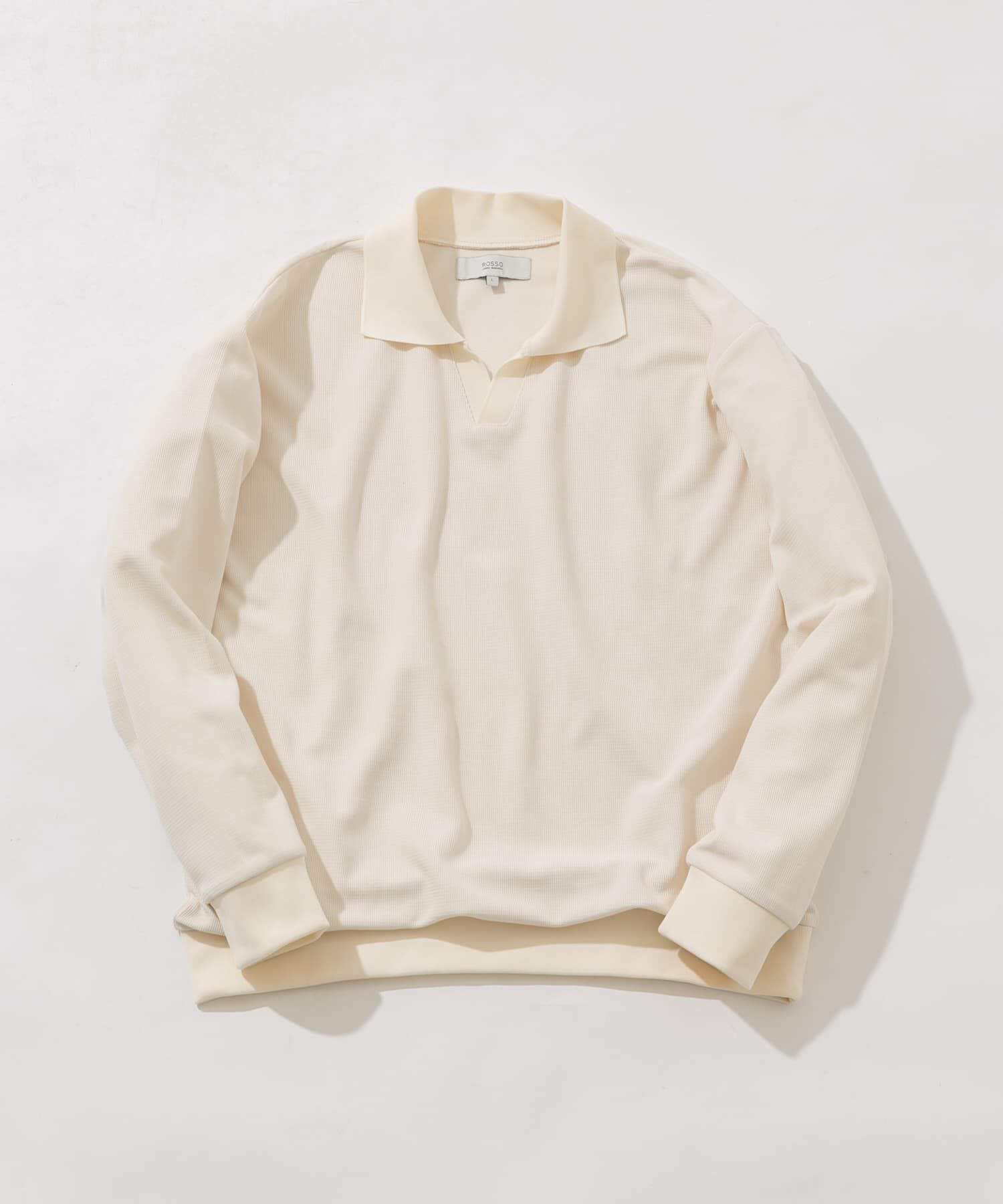 URBAN RESEARCH ROSSO「ダブルフェイスサーマルスキッパーポロシャツ」|ポロシャツ|アイボリー