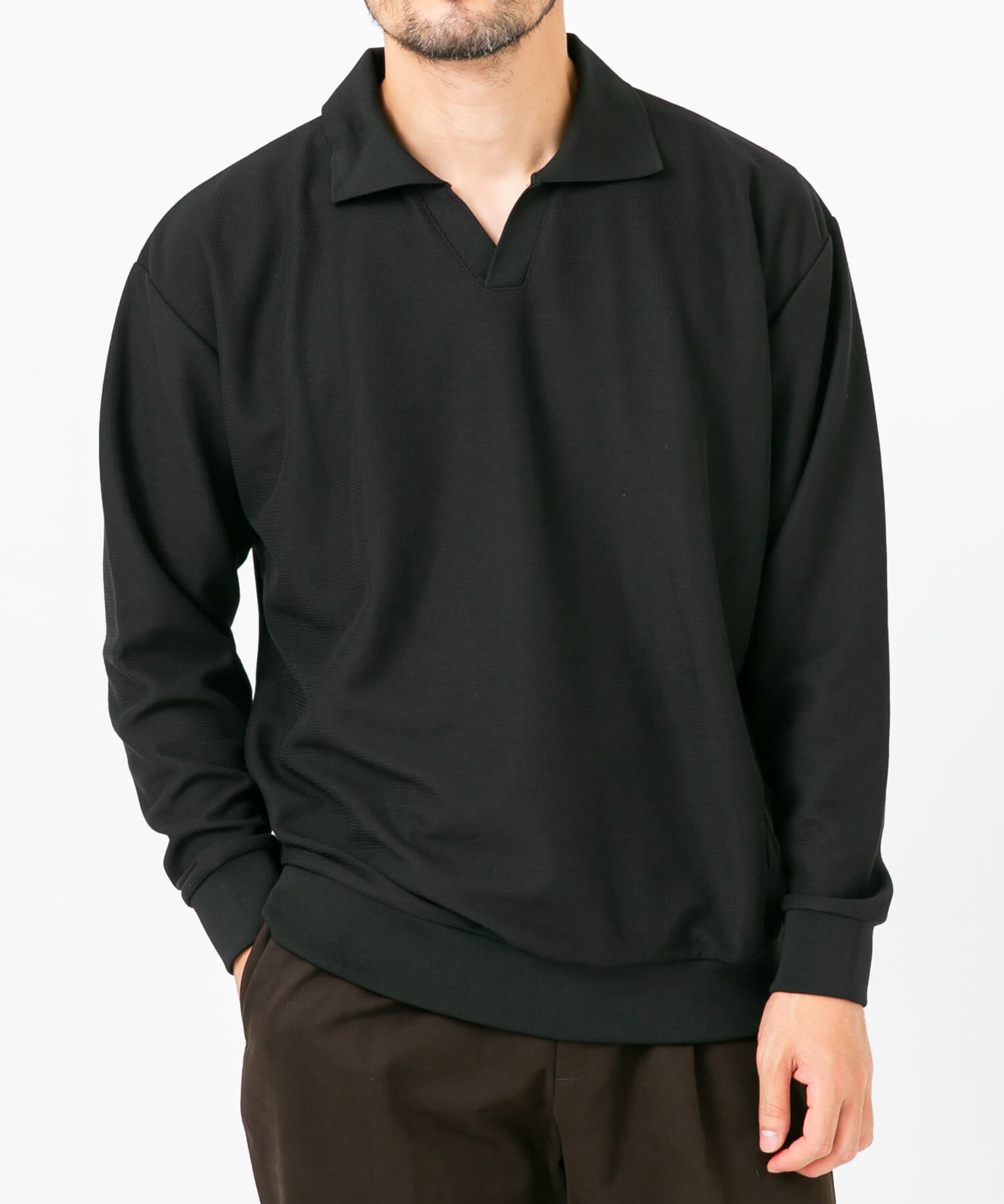 URBAN RESEARCH ROSSO「ダブルフェイスサーマルスキッパーポロシャツ」|ポロシャツ|