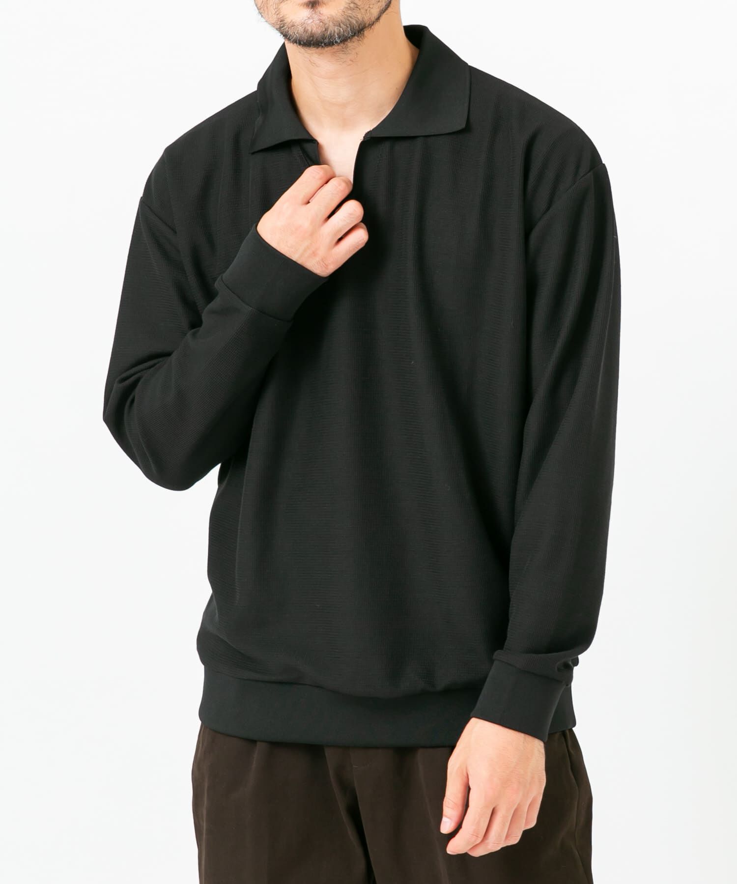 URBAN RESEARCH ROSSO「ダブルフェイスサーマルスキッパーポロシャツ」|ポロシャツ|