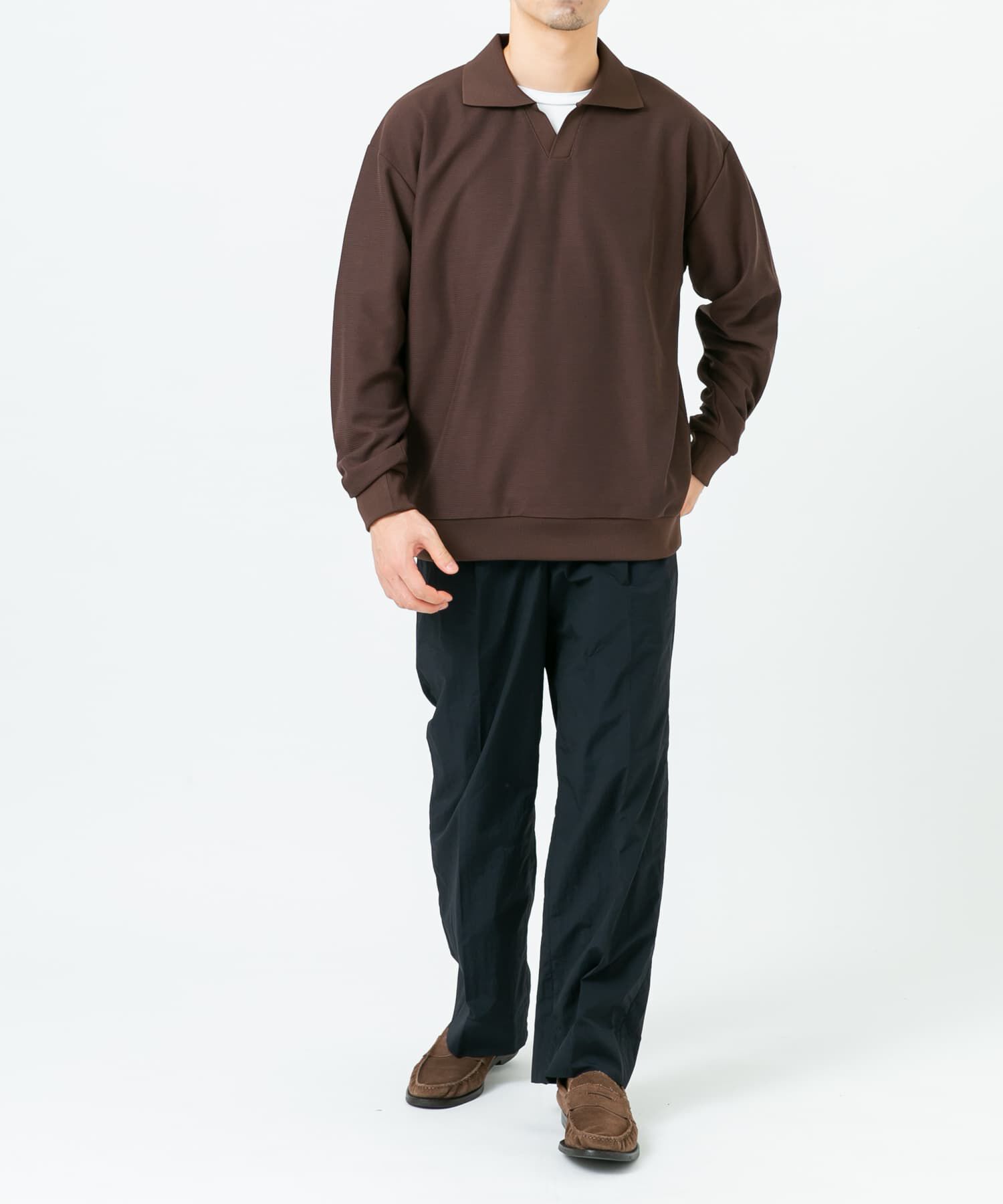 URBAN RESEARCH ROSSO「ダブルフェイスサーマルスキッパーポロシャツ」|ポロシャツ|