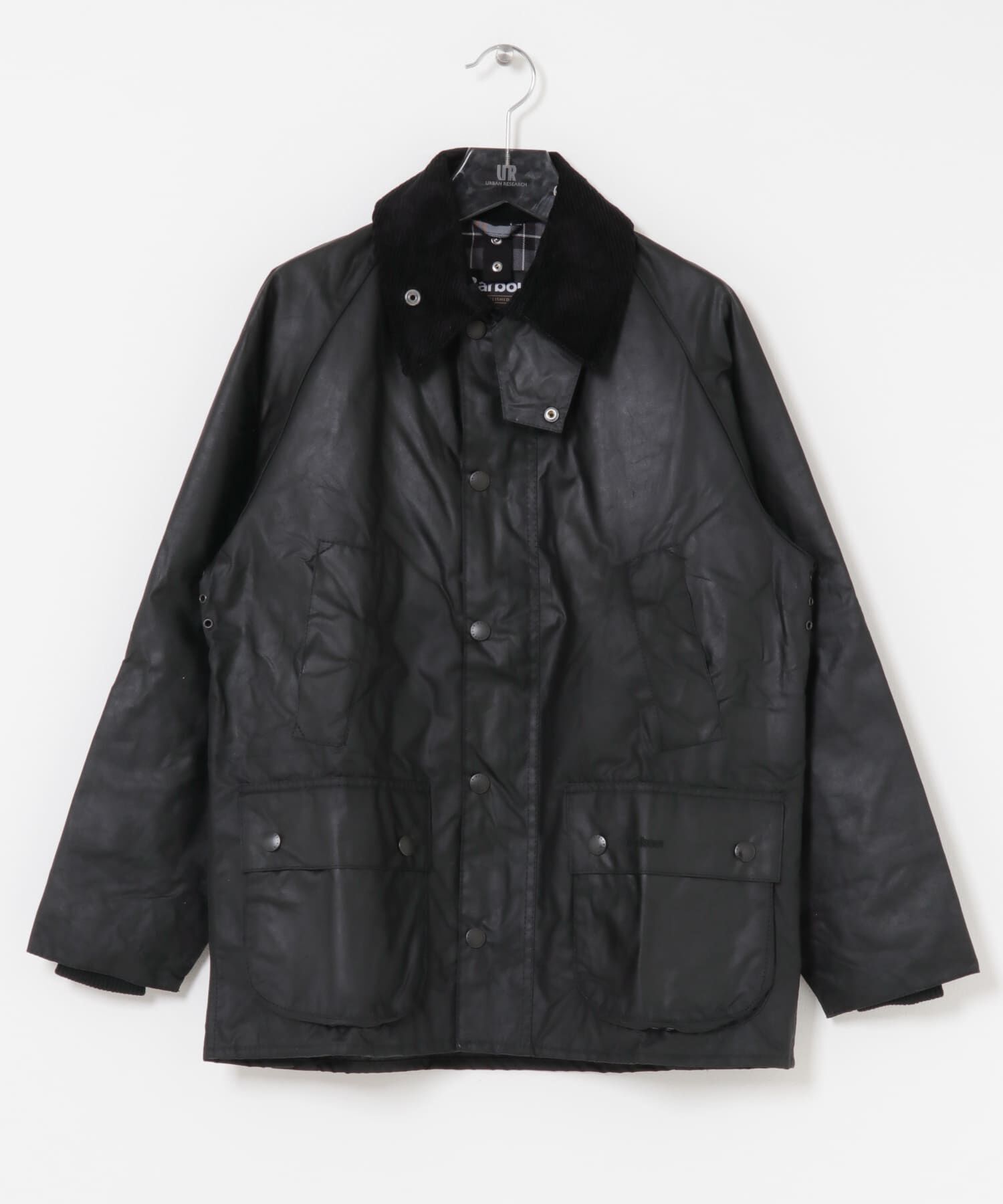 URBAN RESEARCH「Barbour　bedale wax jacket」|ノーカラーコート|ブラック