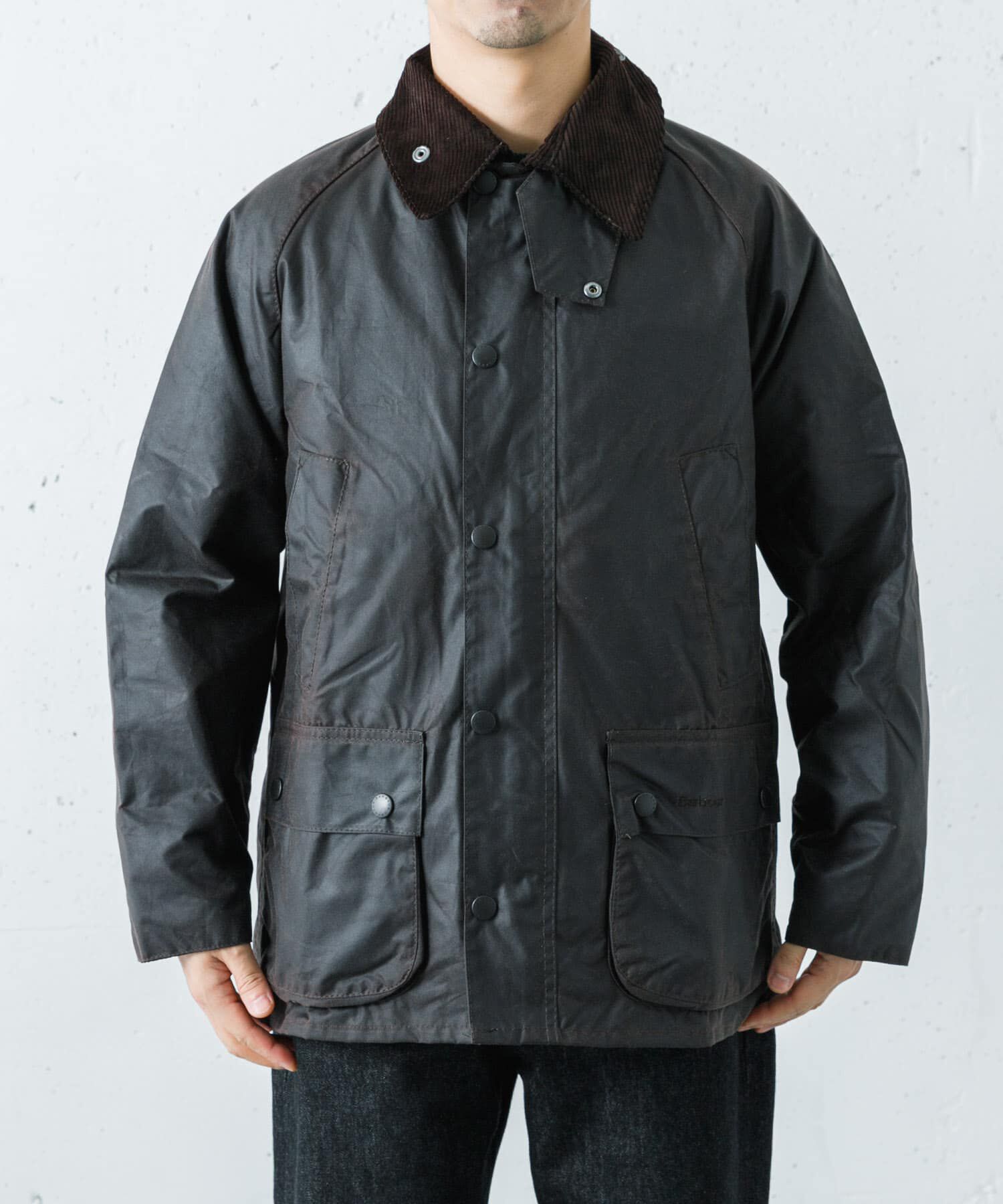 URBAN RESEARCH「Barbour　bedale wax jacket」|ノーカラーコート|