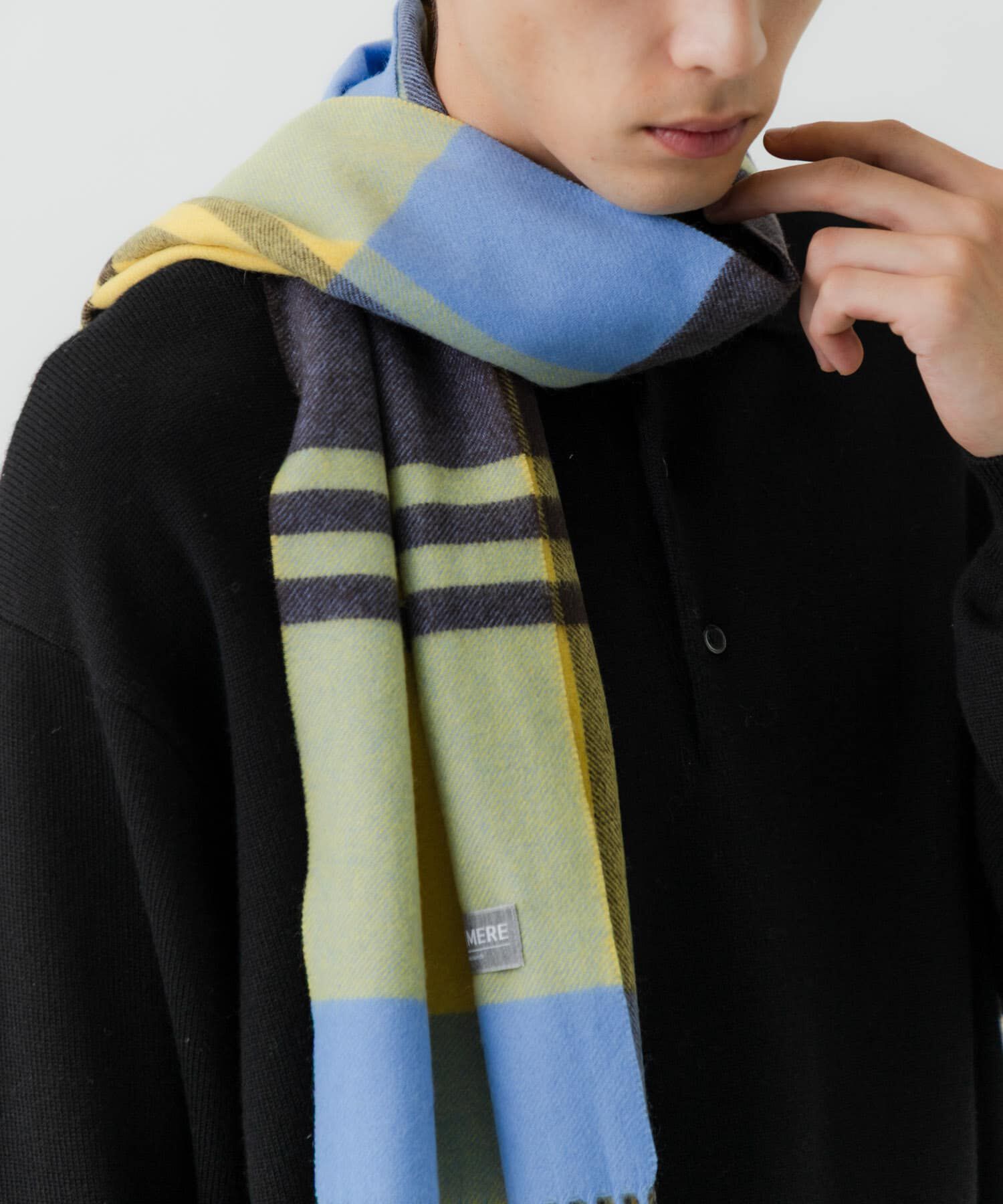 URBAN RESEARCH「チェックカシミヤマフラー」|マフラー|イエロー系その他