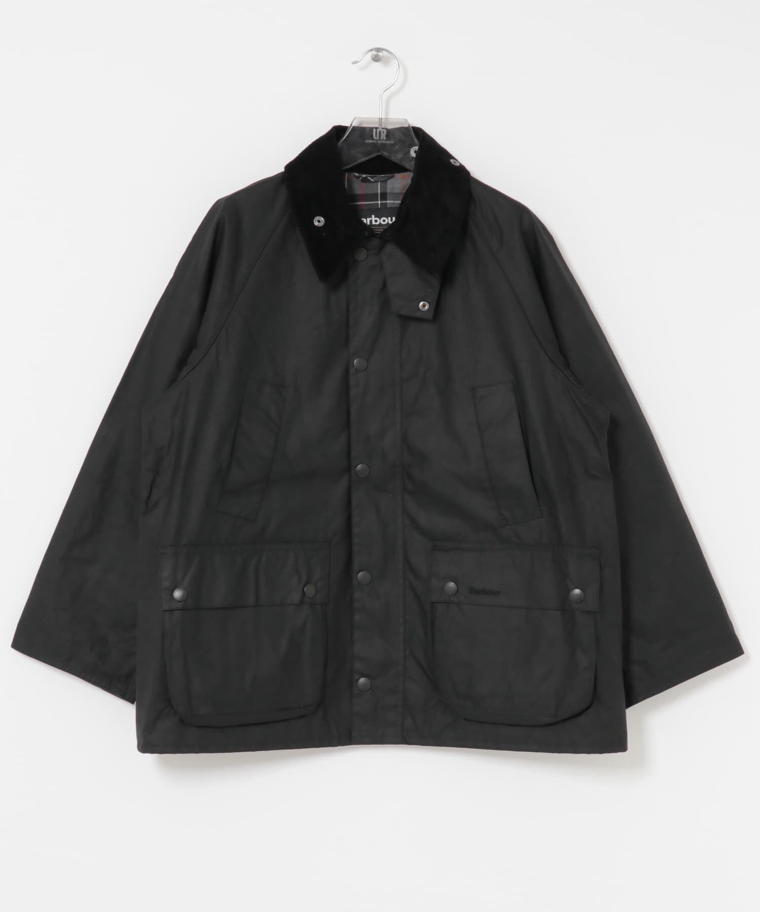 URBAN RESEARCH「Barbour　os bedale wax jacket」|ノーカラーコート|ブラック