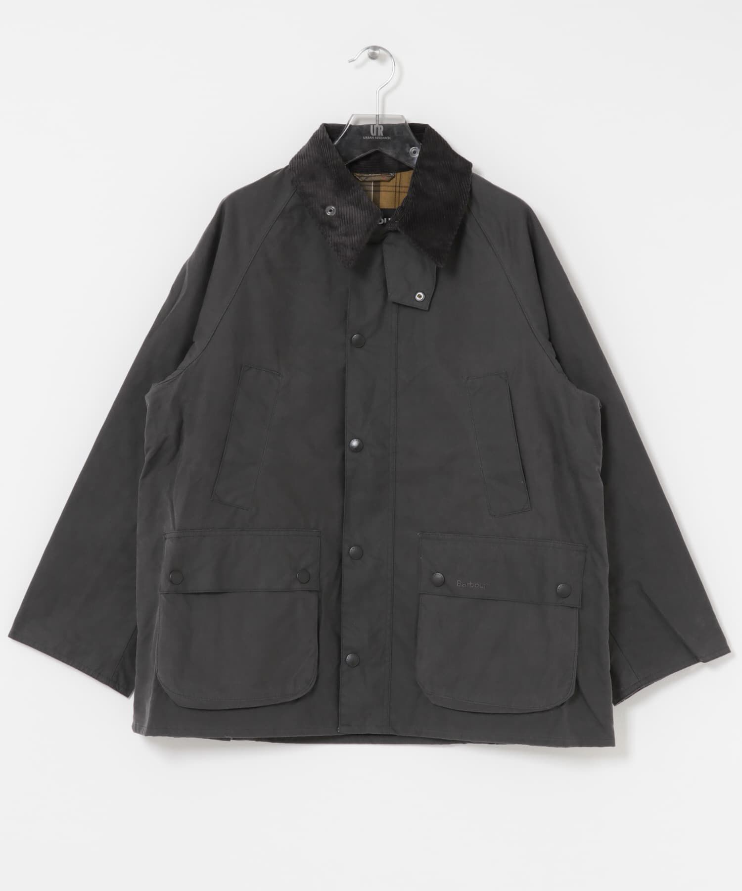 URBAN RESEARCH「Barbour　os bedale wax jacket」|ノーカラーコート|グレー