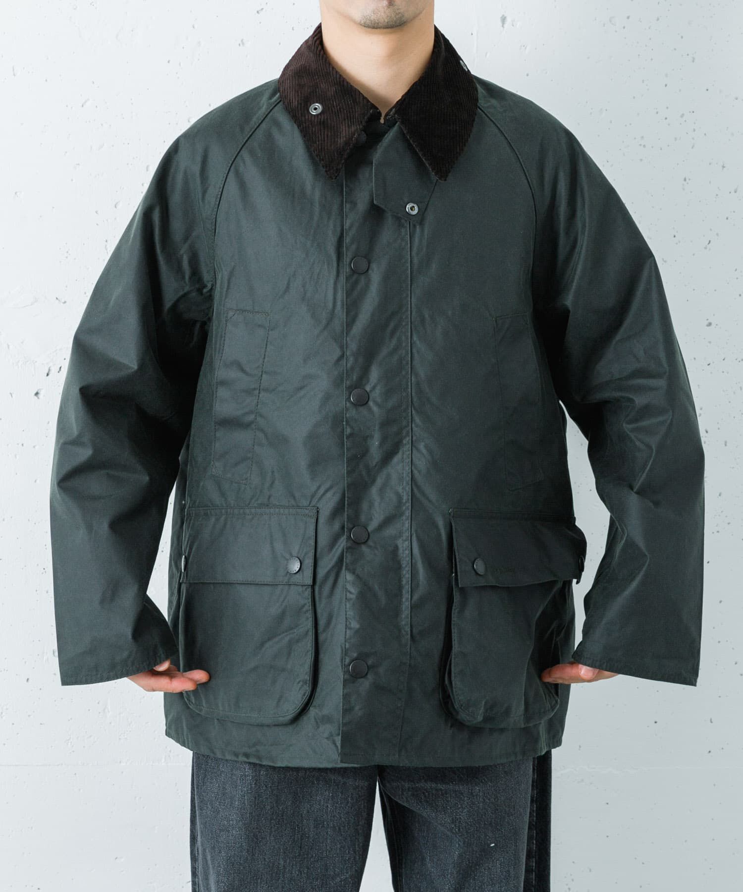 URBAN RESEARCH「Barbour　os bedale wax jacket」|ノーカラーコート|