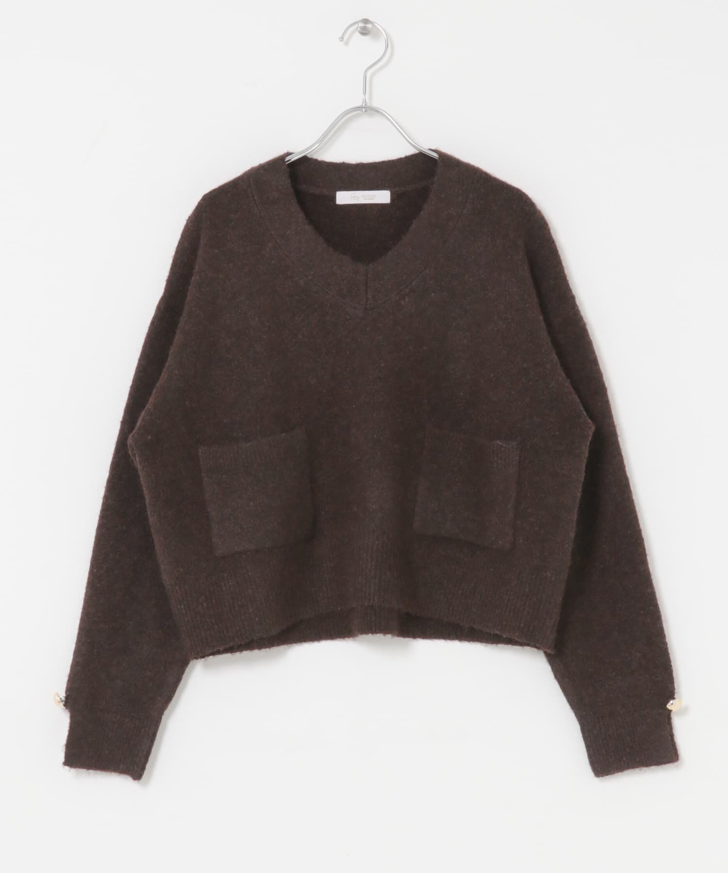 URBAN RESEARCH ROSSO「F by ROSSO　Vネック釦デザインニット」|ニット・セーター|