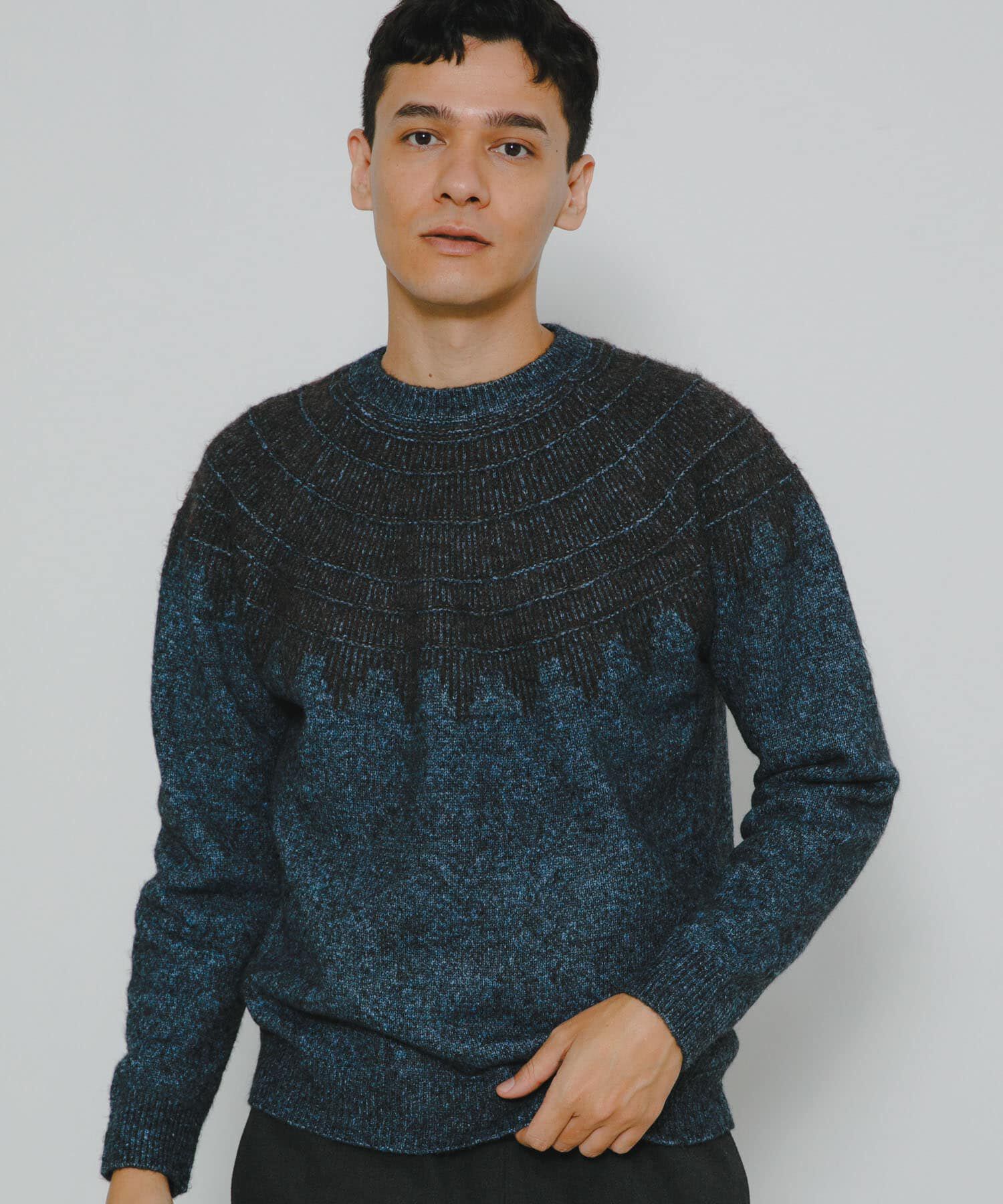 Sonny Label 「フェアアイル柄ニットプルオーバー」|ニット・セーター|ブルー