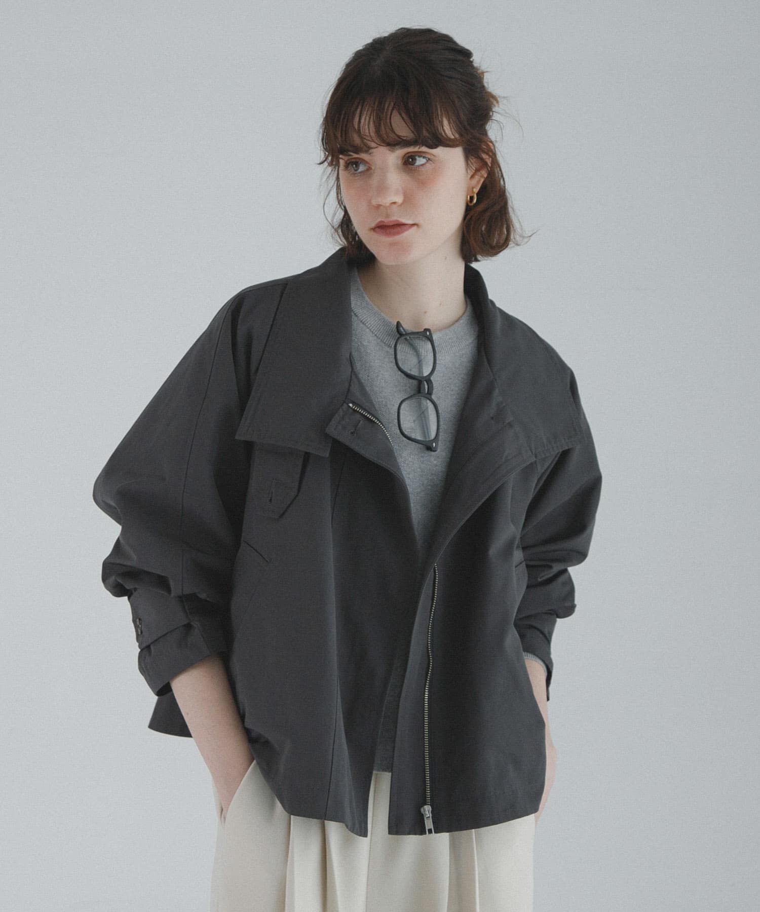 Sonny Label 「撥水バックフレアスタンドカラーコート」|ノーカラーコート|