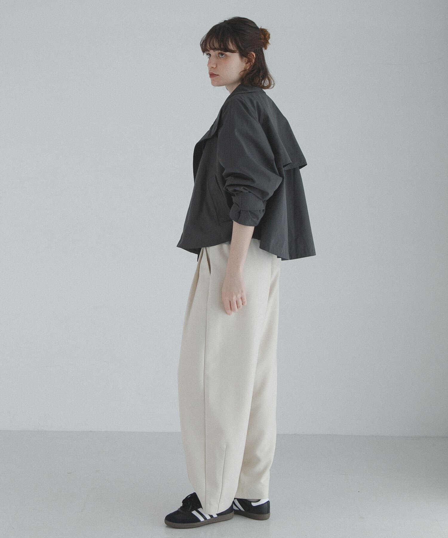 Sonny Label 「撥水バックフレアスタンドカラーコート」|ノーカラーコート|