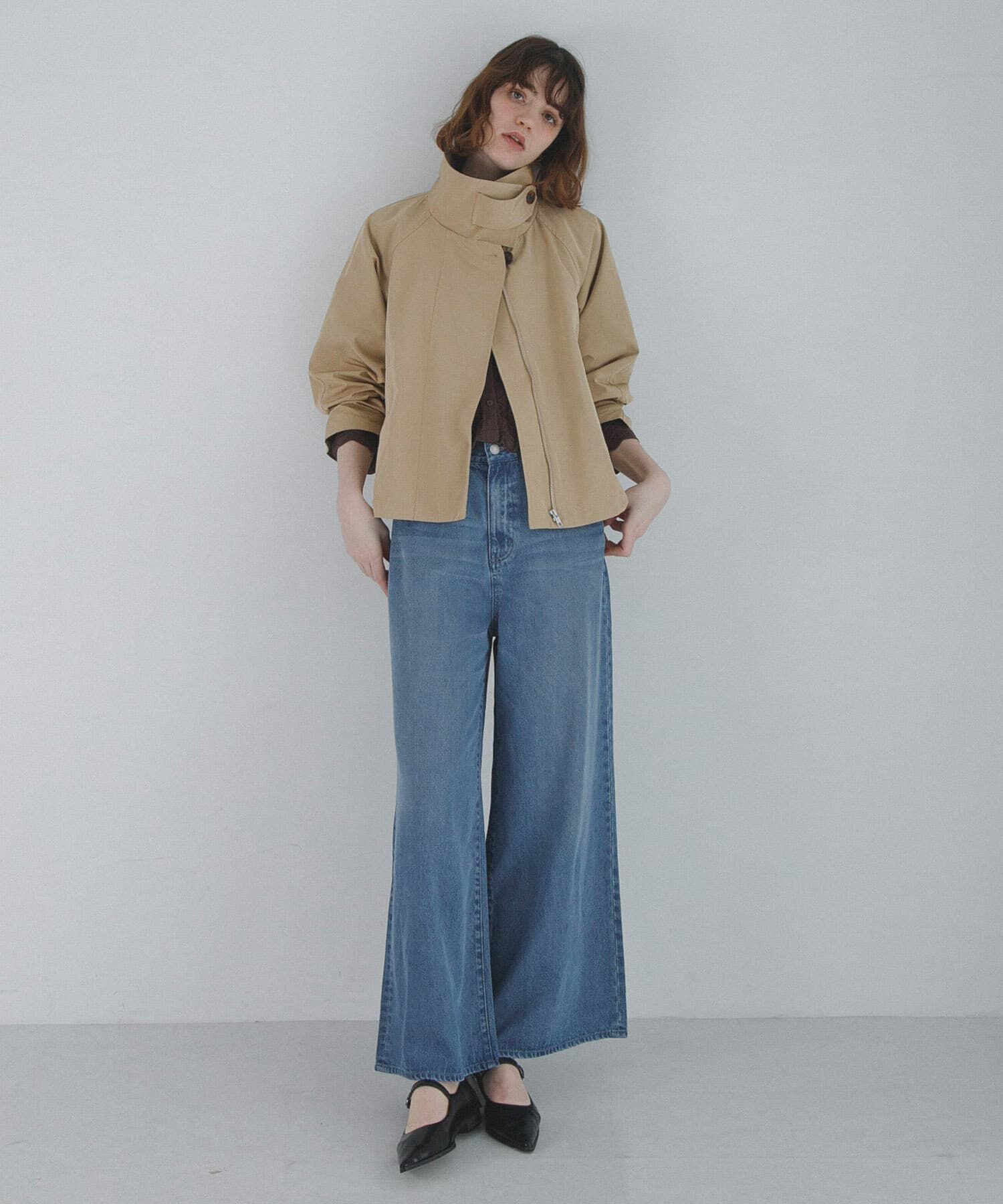 Sonny Label 「撥水バックフレアスタンドカラーコート」|ノーカラーコート|