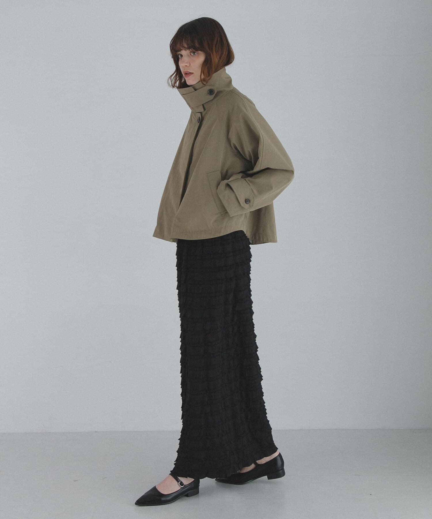 Sonny Label 「撥水バックフレアスタンドカラーコート」|ノーカラーコート|