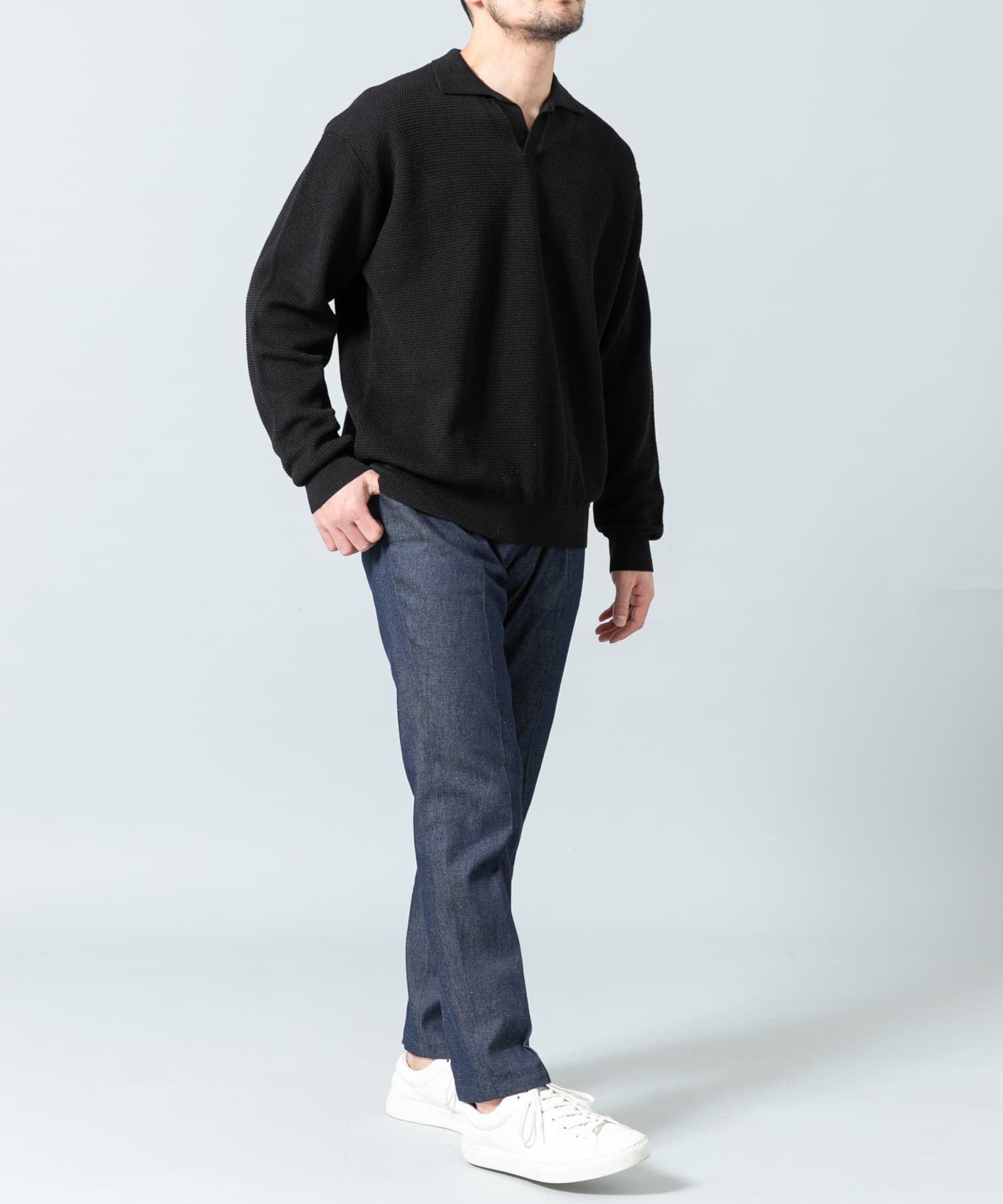 URBAN RESEARCH ROSSO「『WEB限定』変形カノコスキッパーニットポロ」|ニット・セーター|